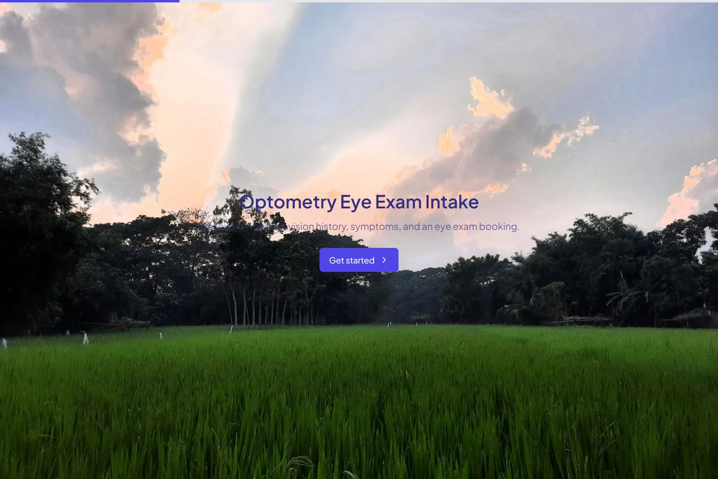 Optometry Eye Exam Intake template preview