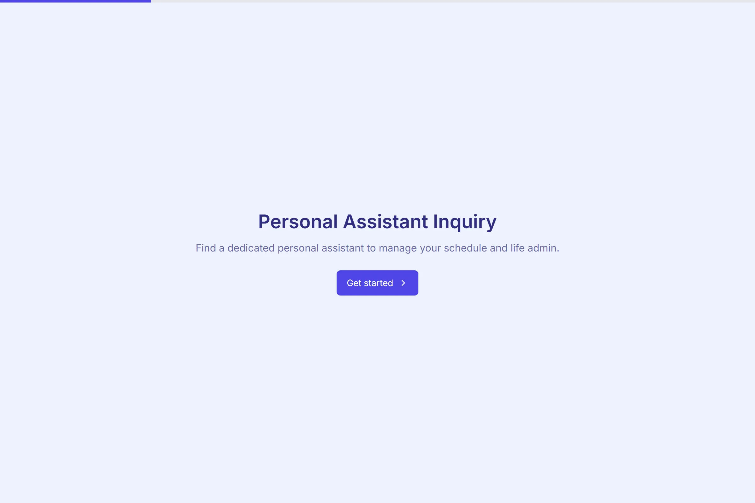 Personal Assistant Inquiry preview