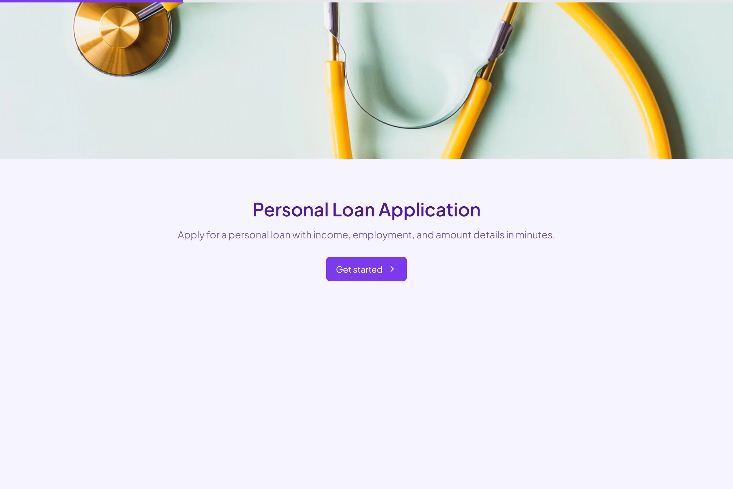 Personal Loan Application template preview