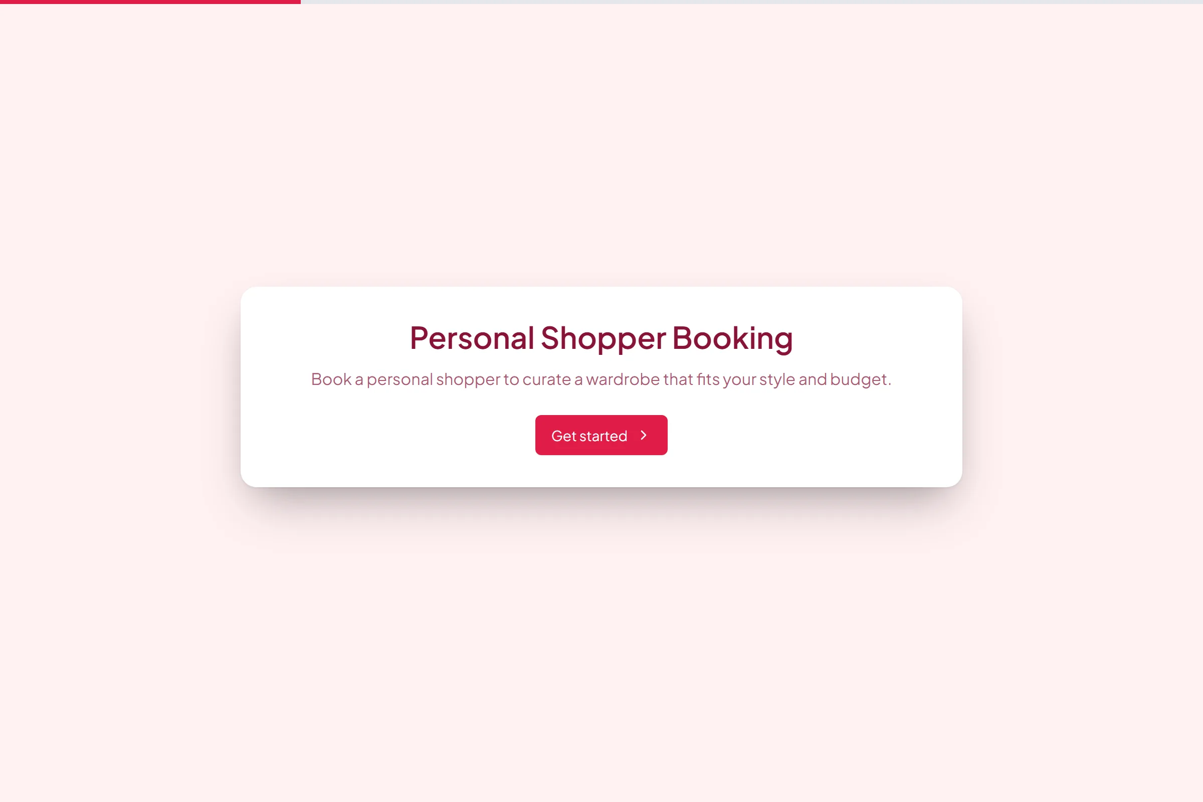 Personal Shopper Booking preview