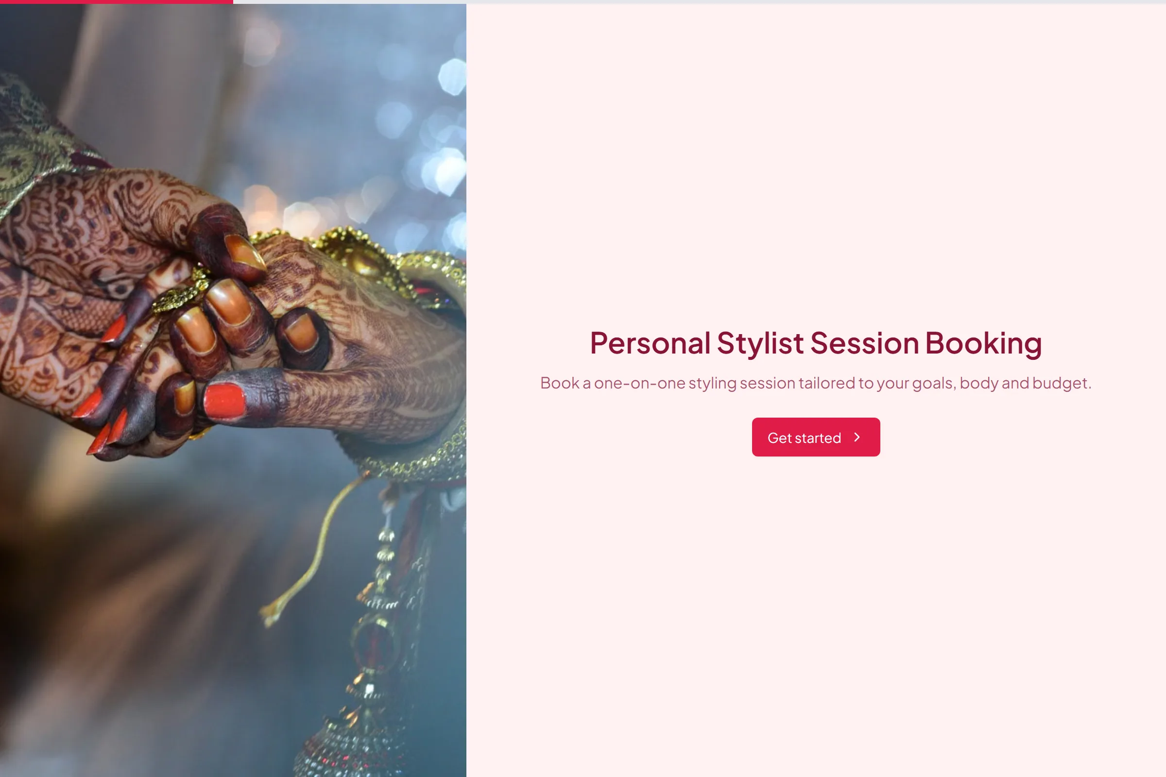 Personal Stylist Session Booking preview