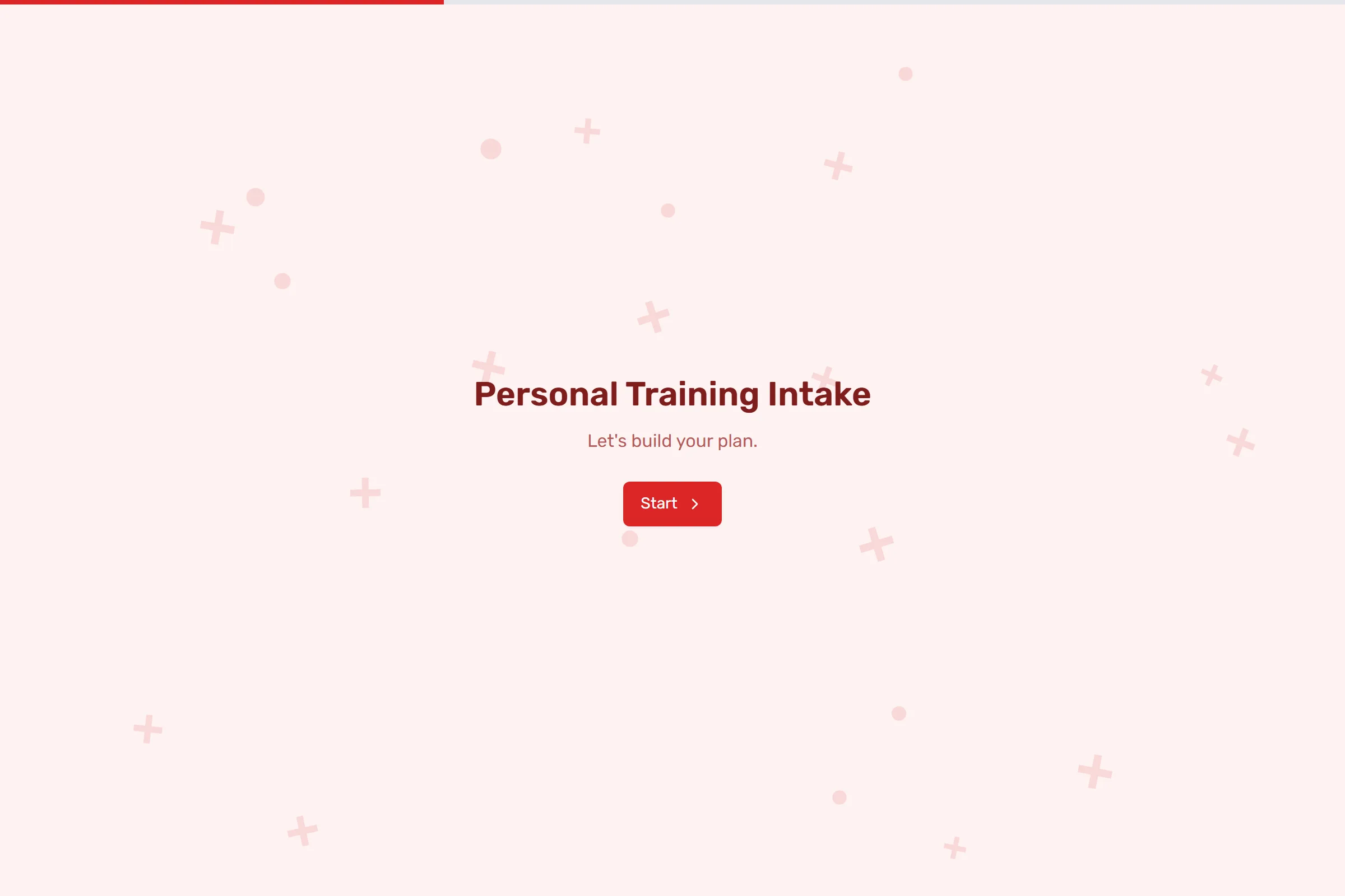 Personal Training Intake template preview