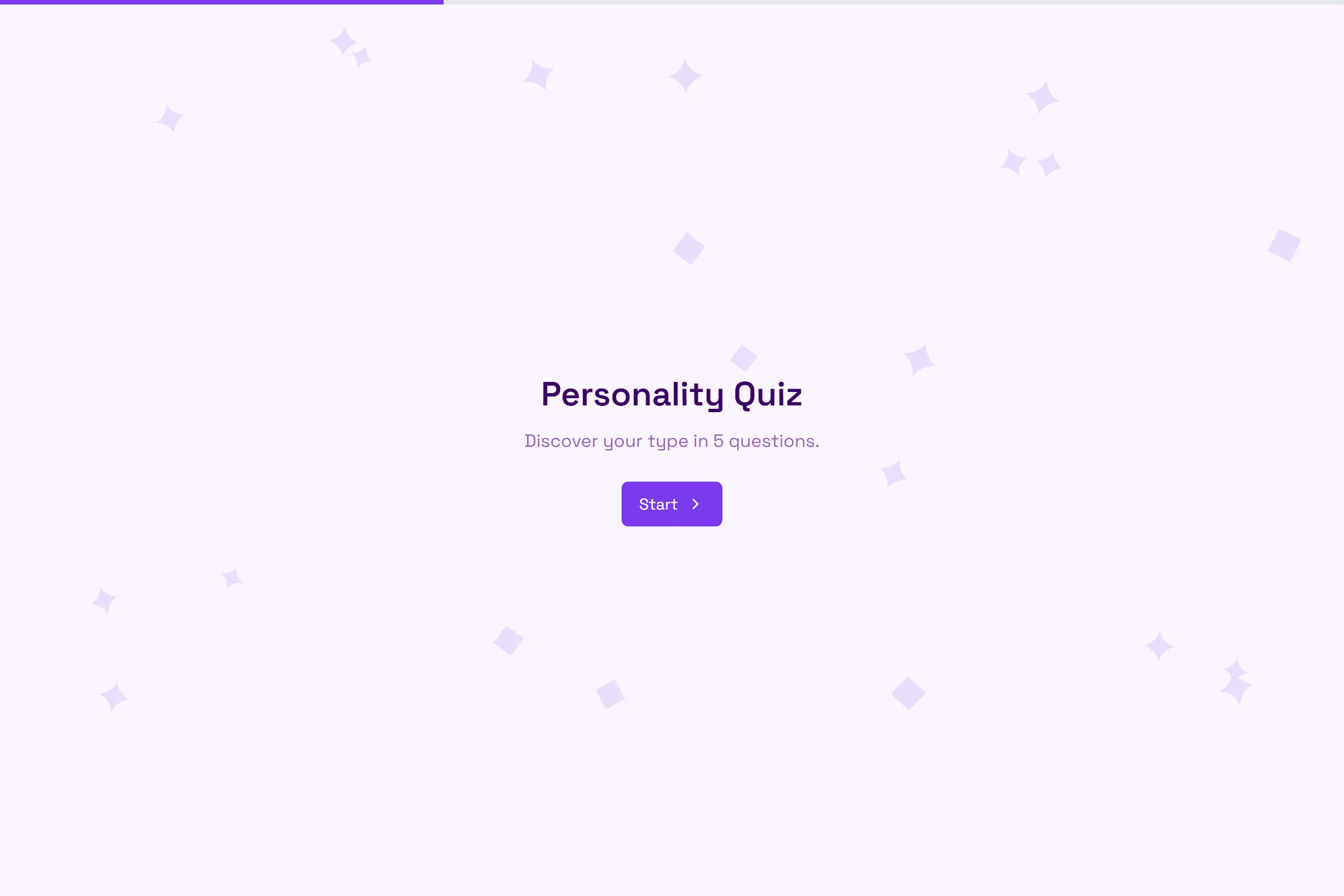 Personality Quiz template preview