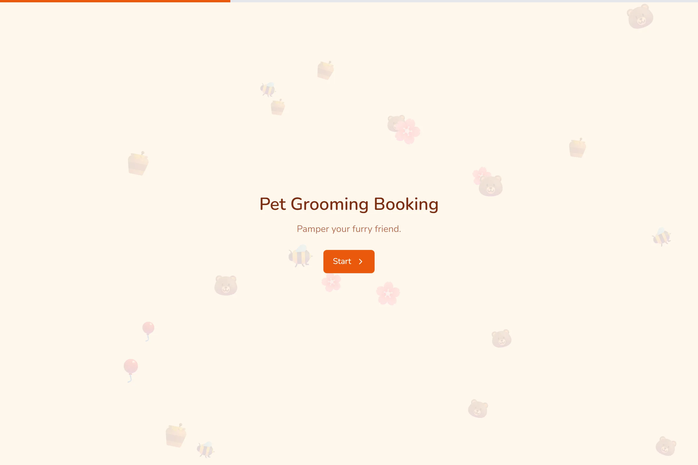 Pet Grooming Booking template preview