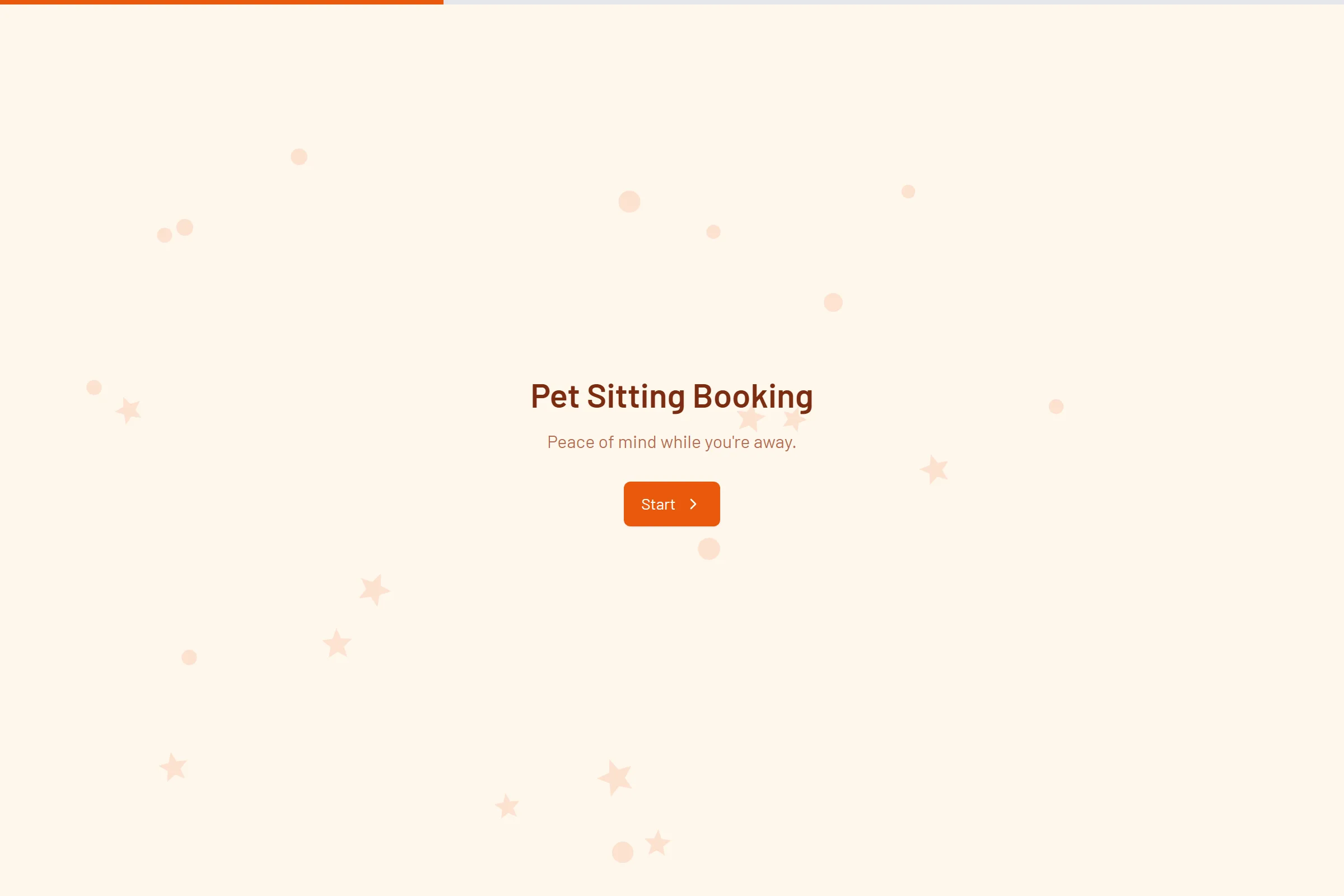 Pet Sitting Booking template preview
