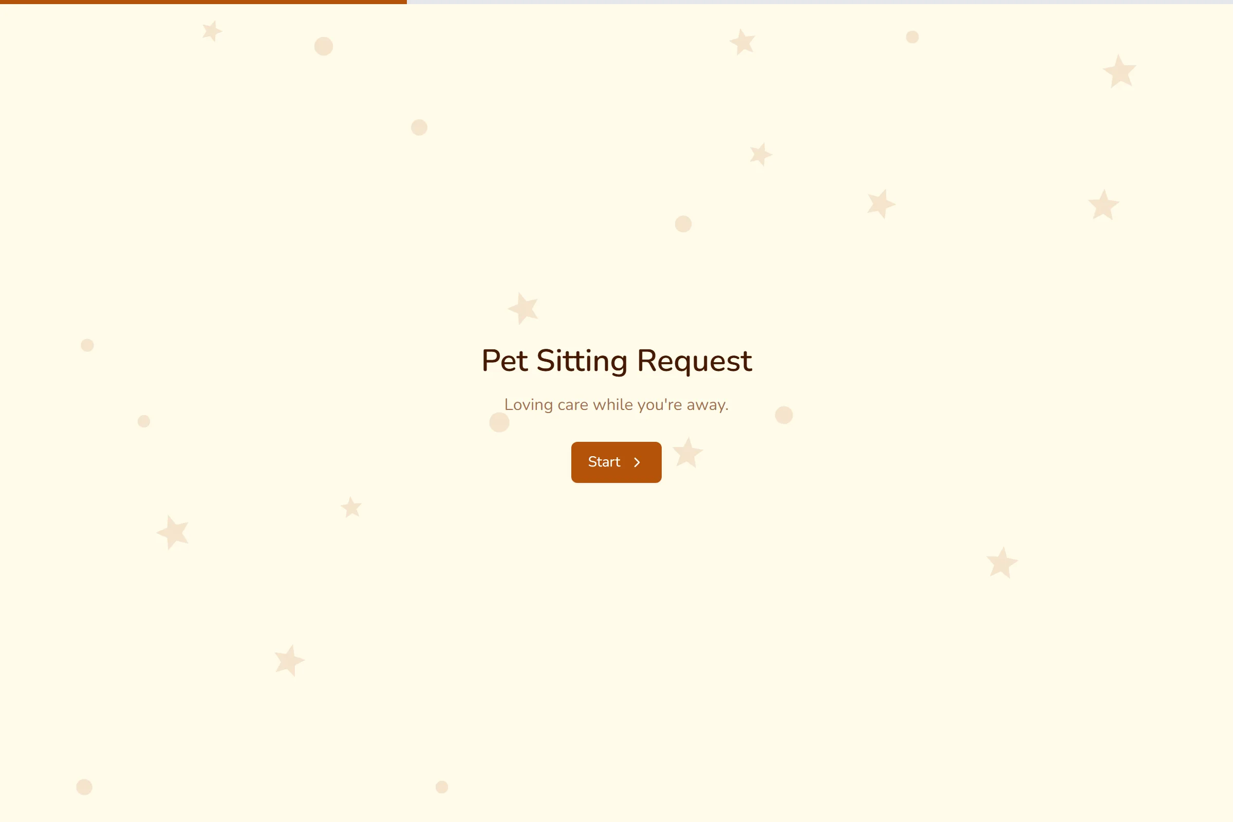 Pet Sitting Request template preview