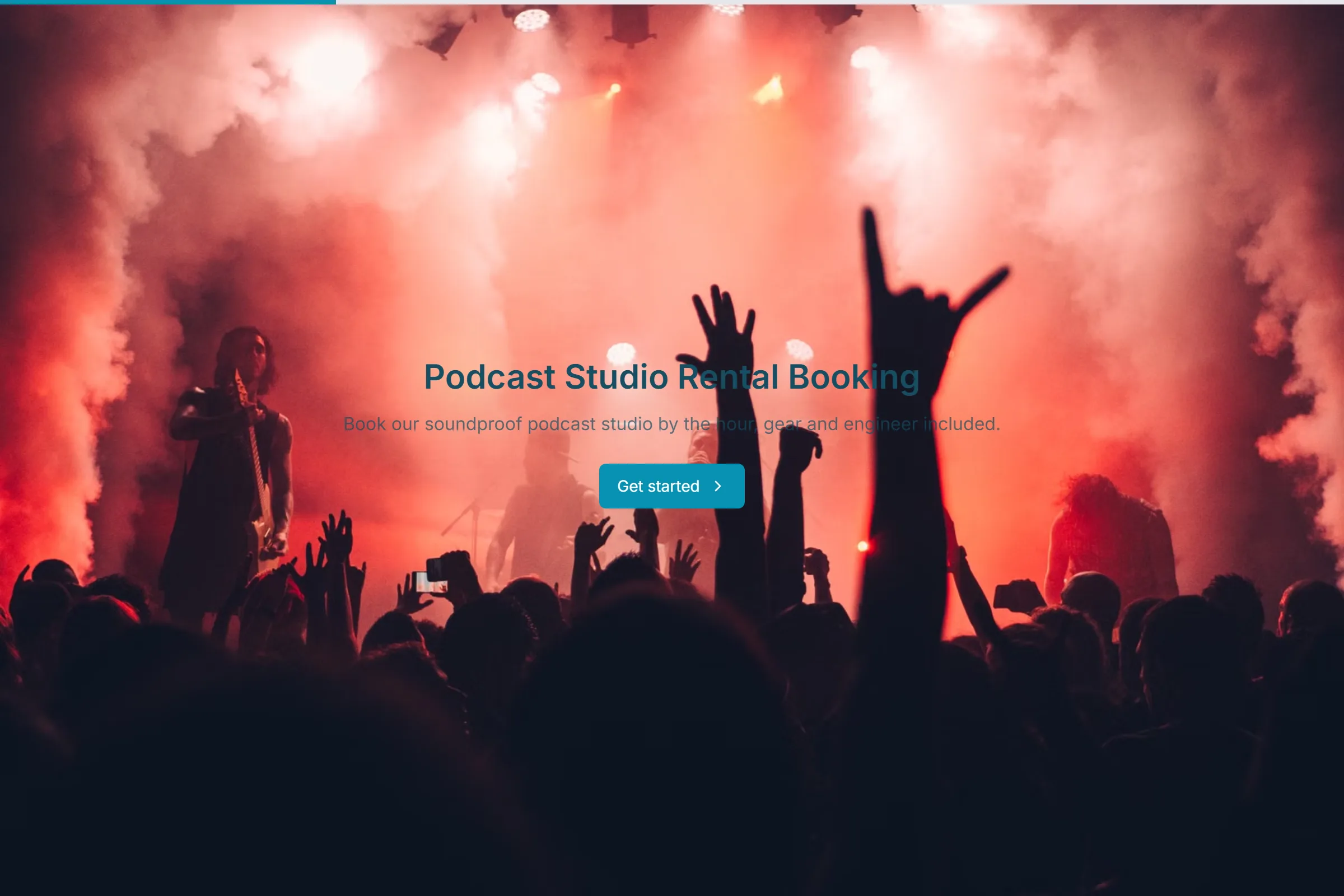 Podcast Studio Rental Booking template preview