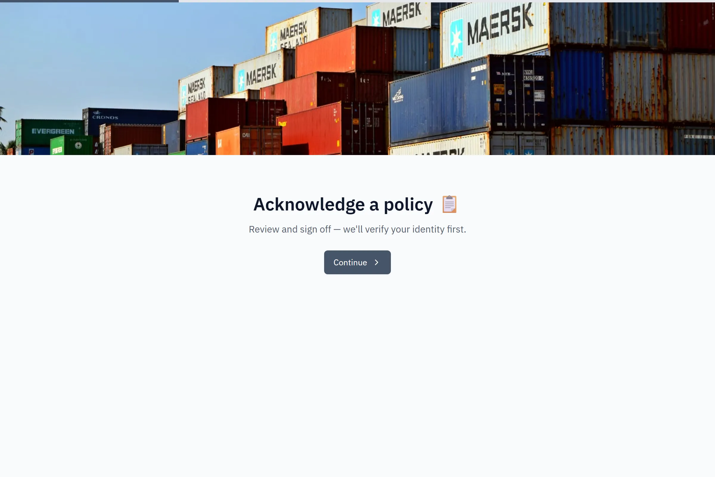 Policy Acknowledgment template preview