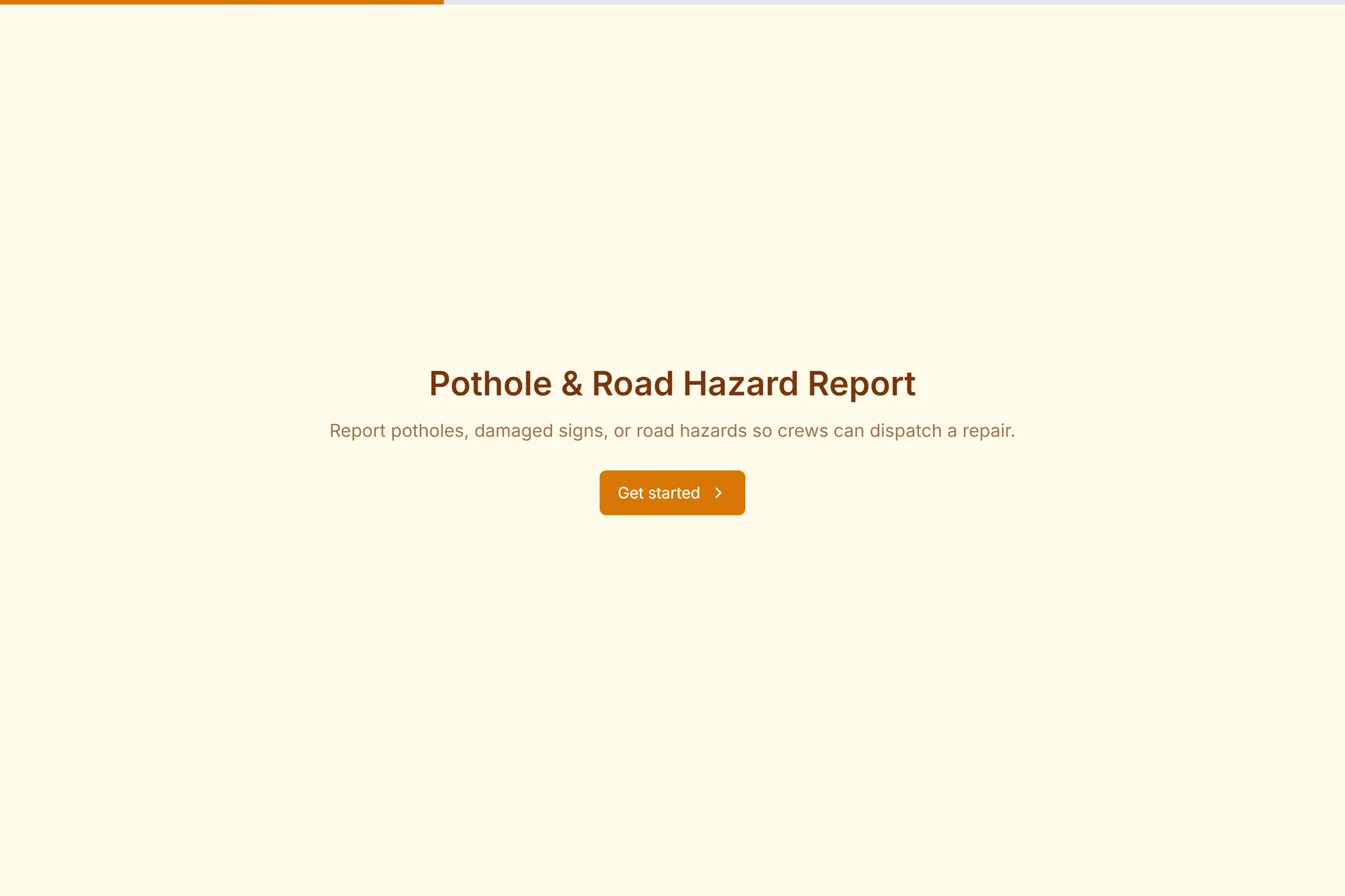 Pothole & Road Hazard Report preview