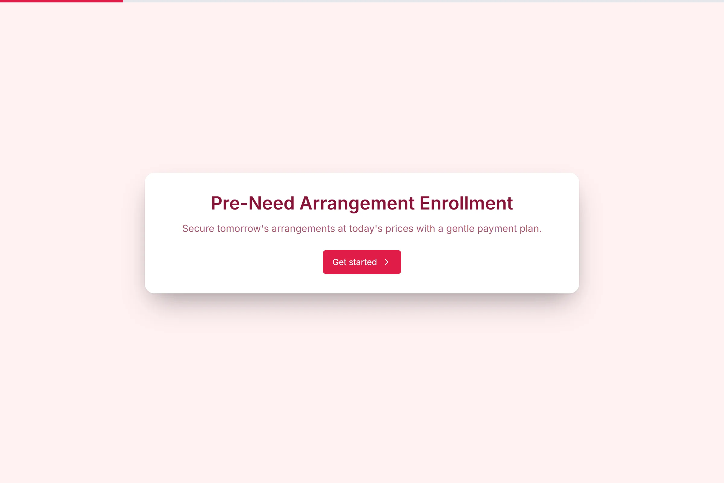 Pre-Need Arrangement Enrollment template preview