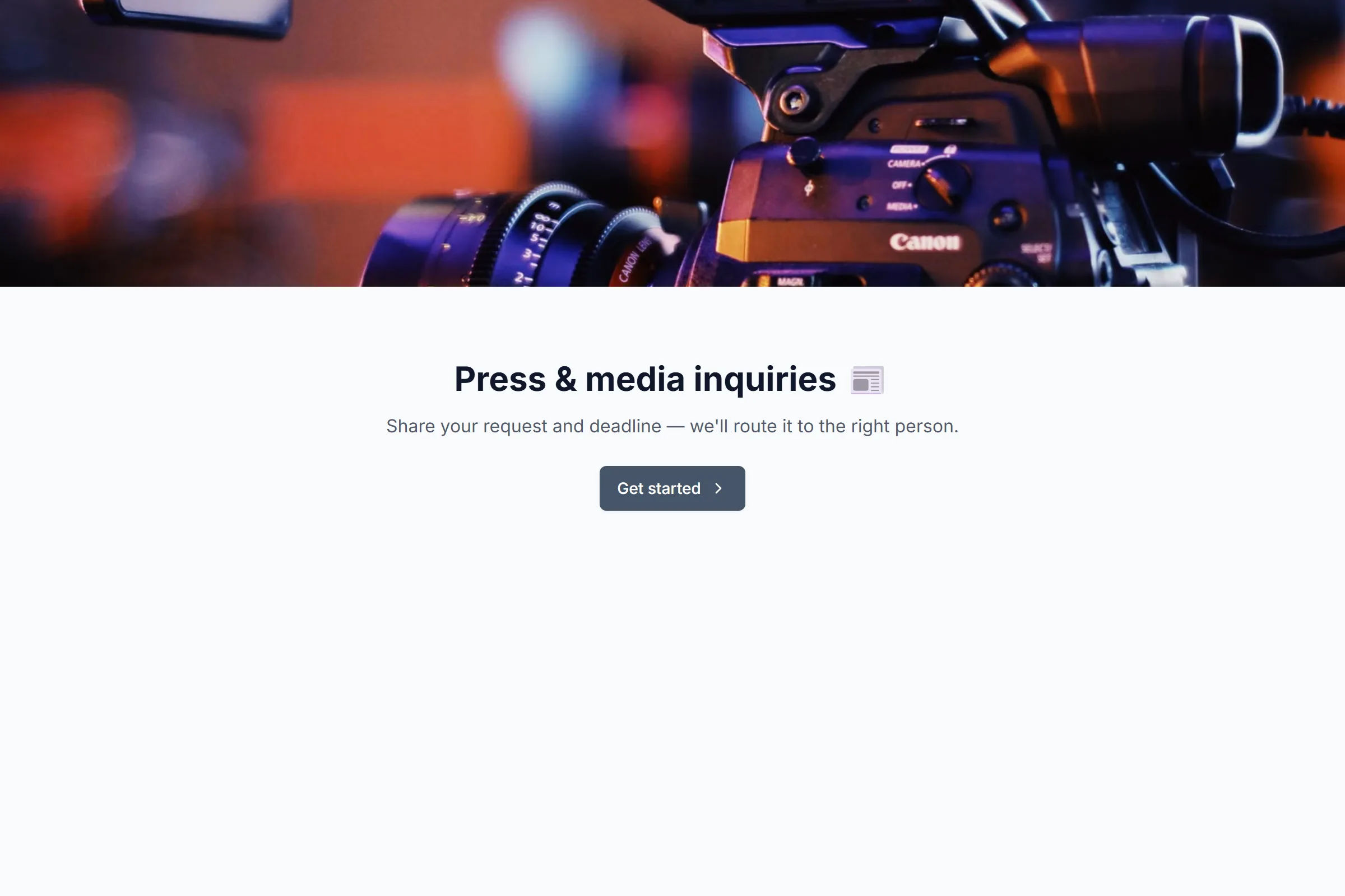 Press & Media Inquiry preview