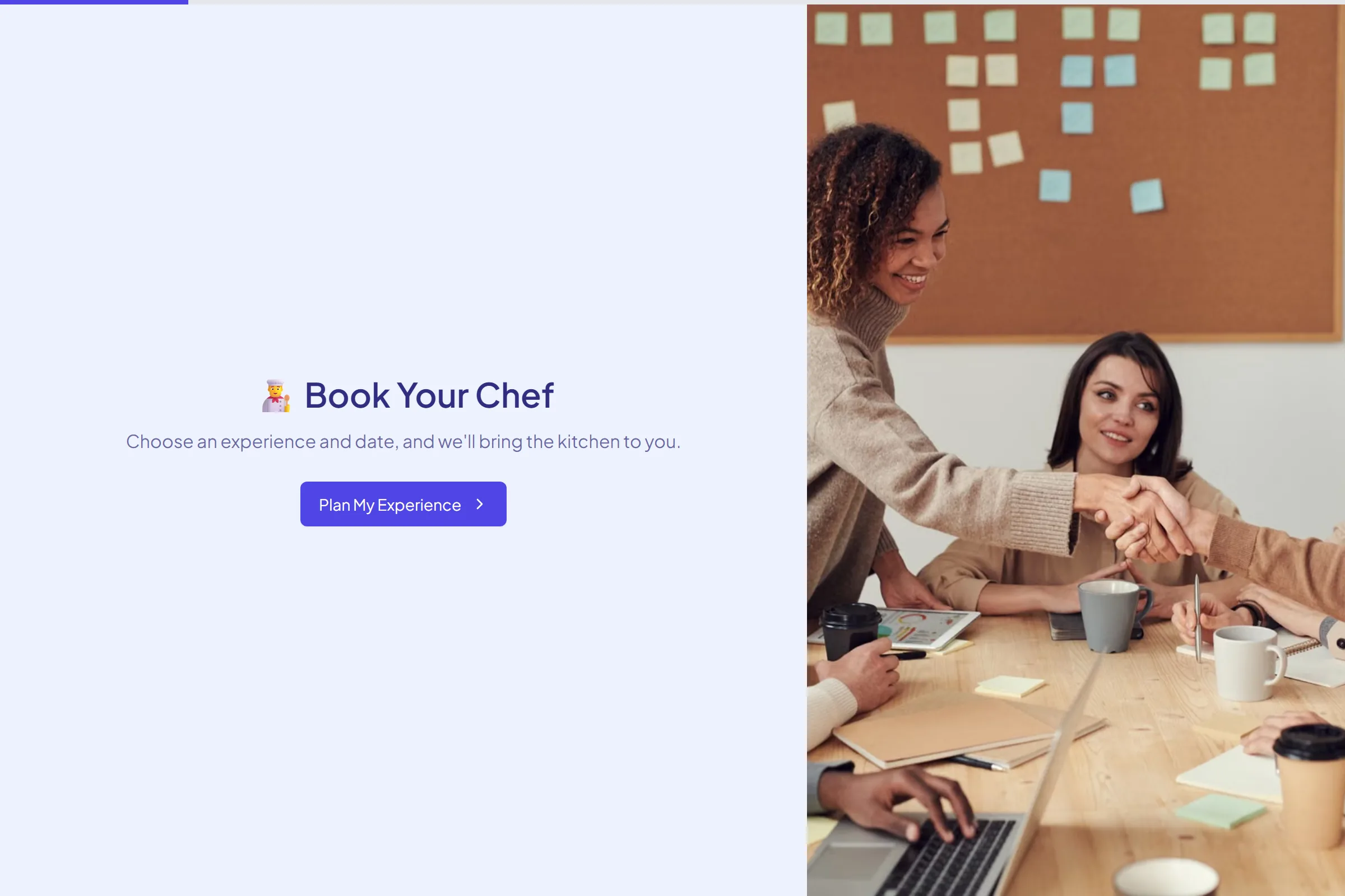 Private Chef & Cooking Class Booking template preview
