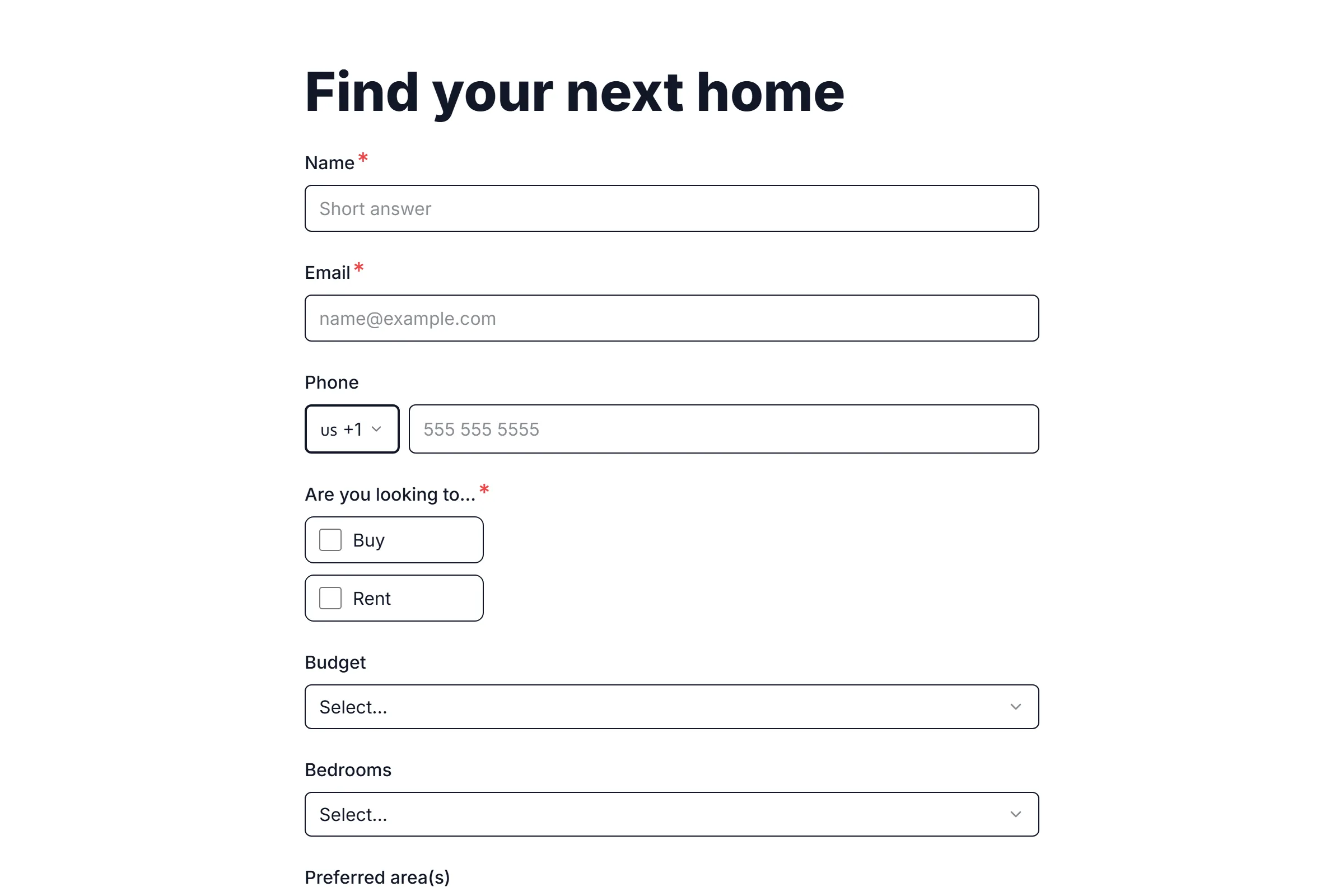Property Inquiry preview