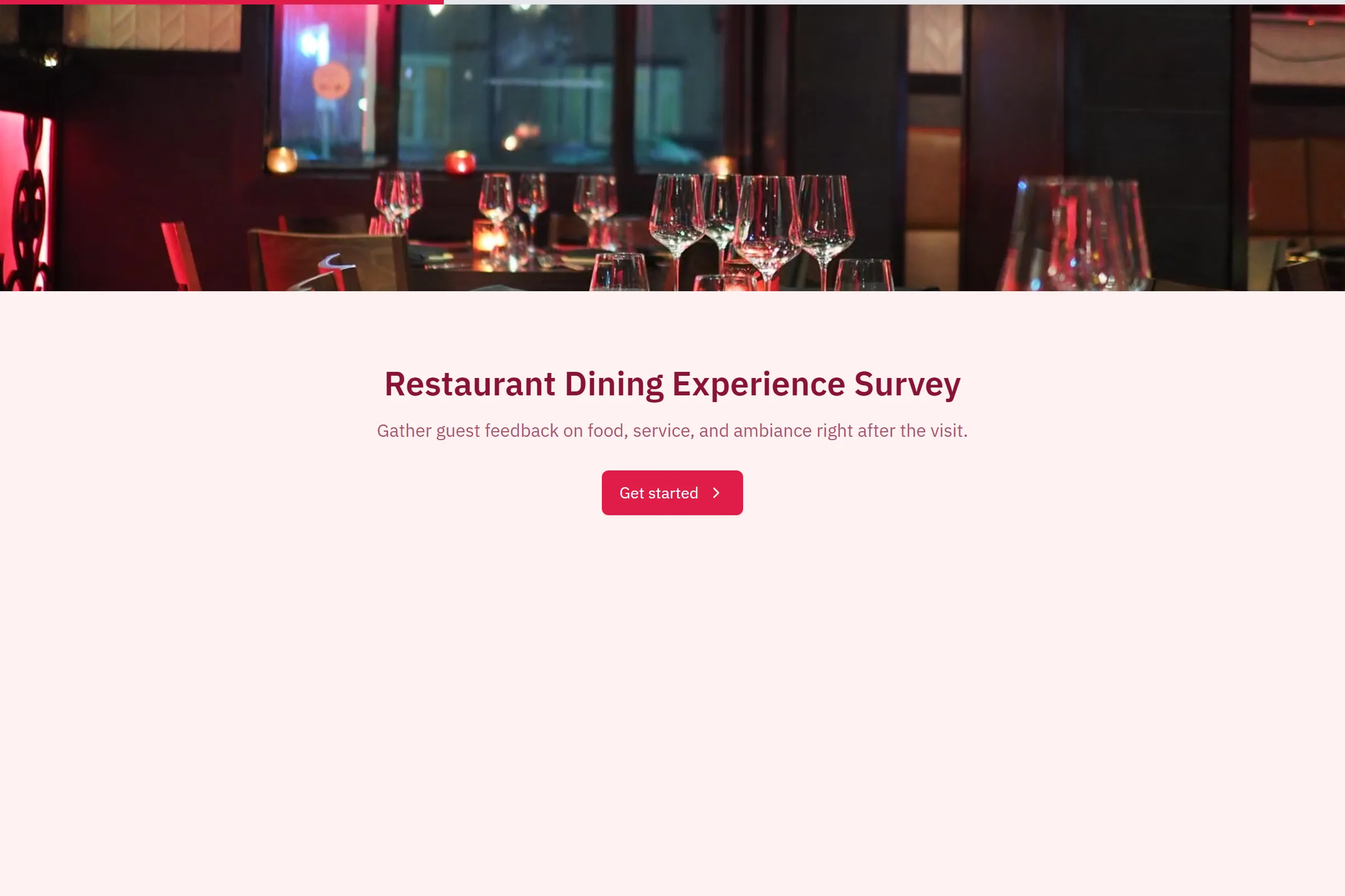 Restaurant Dining Experience Survey template preview
