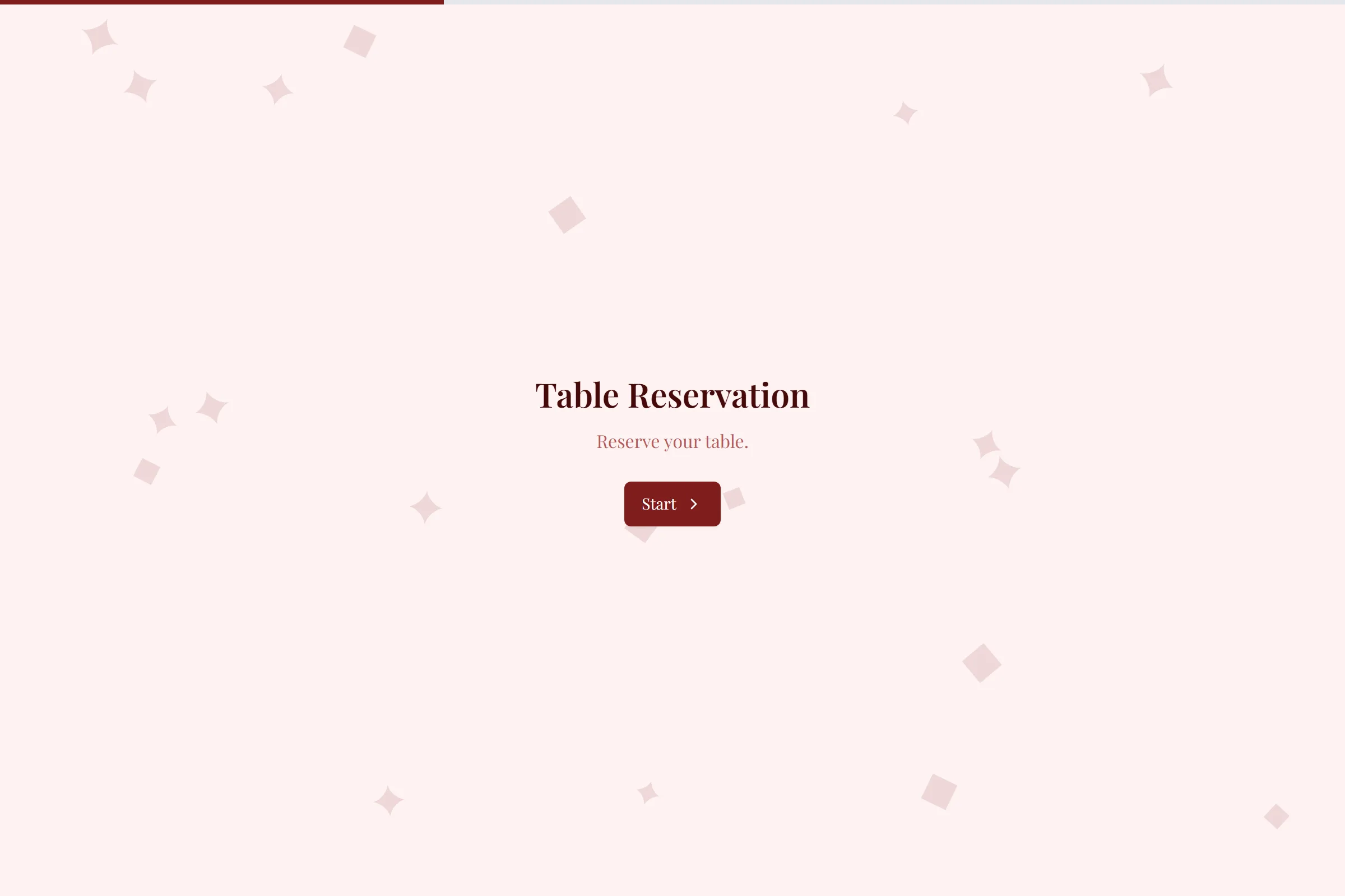 Table Reservation template preview