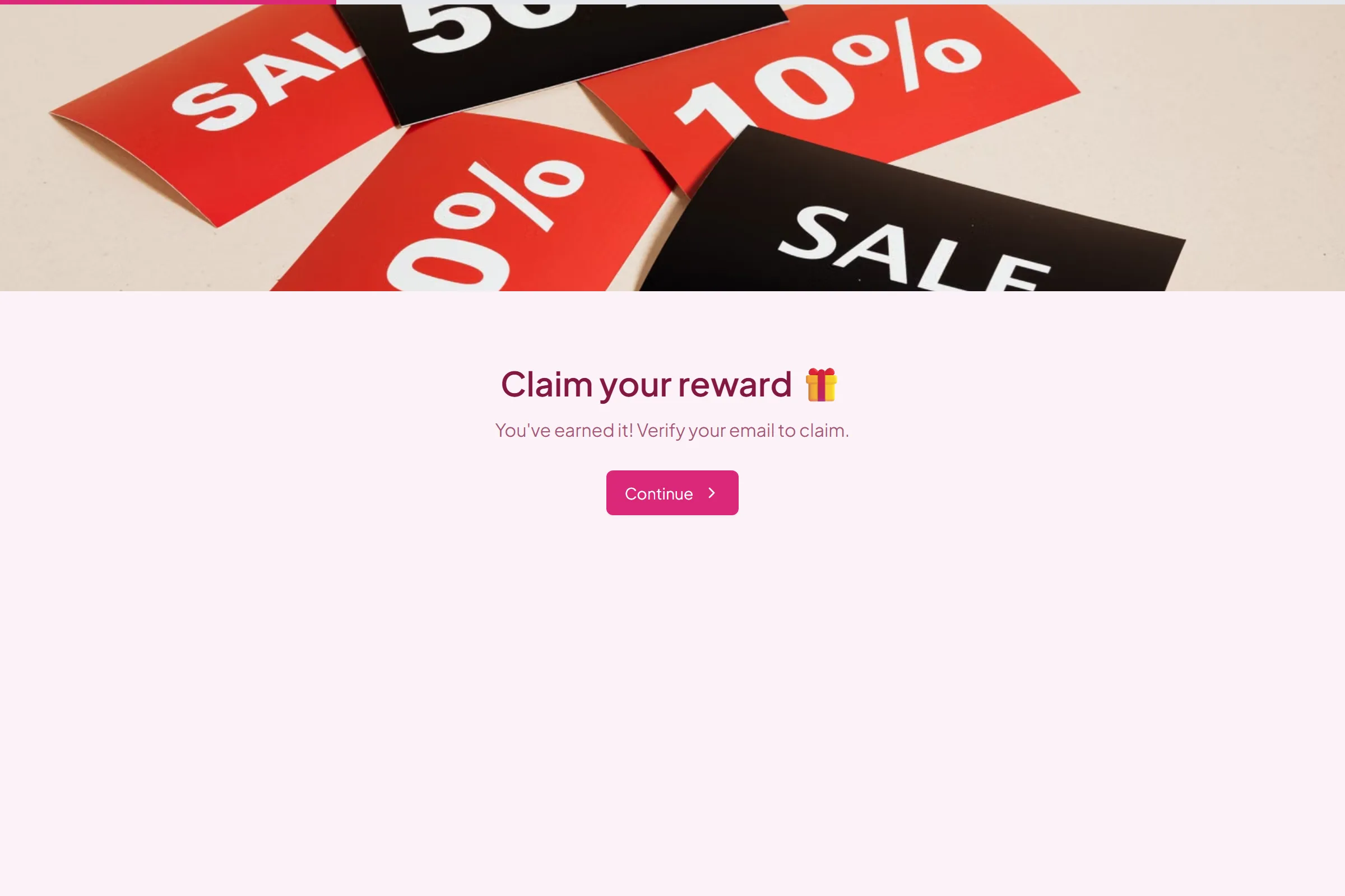 Reward Claim template preview