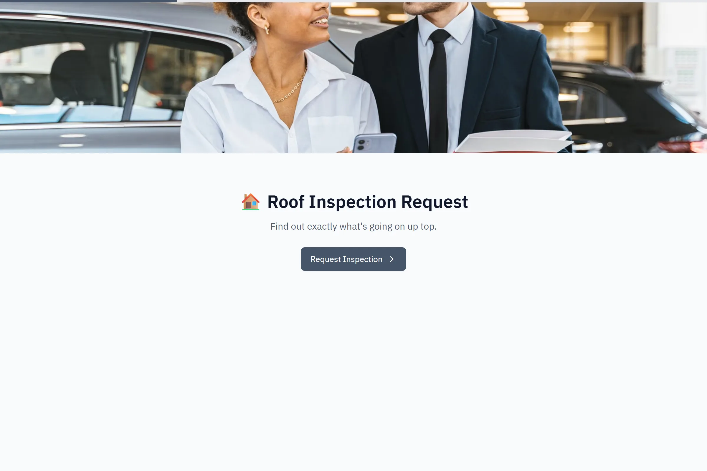 Roofing Inspection Request template preview