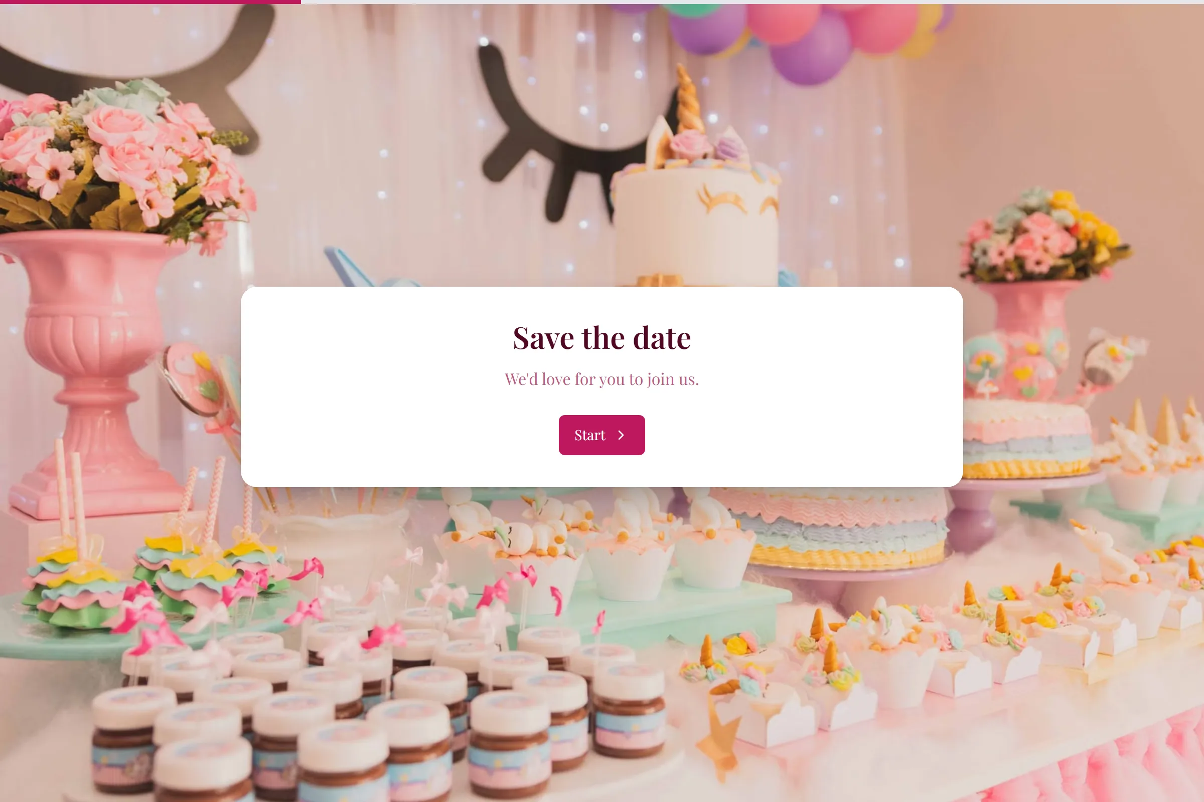 Event RSVP Card preview