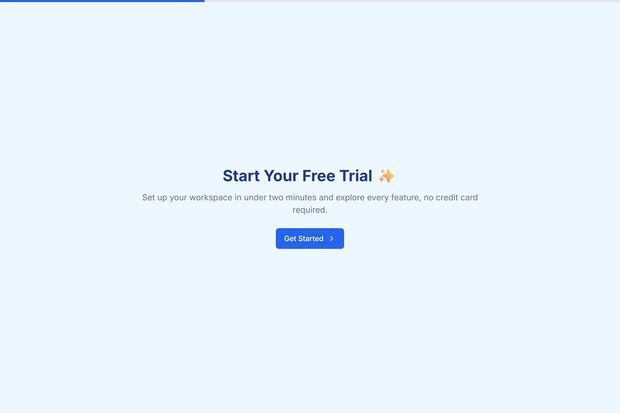 SaaS Free Trial Onboarding template preview