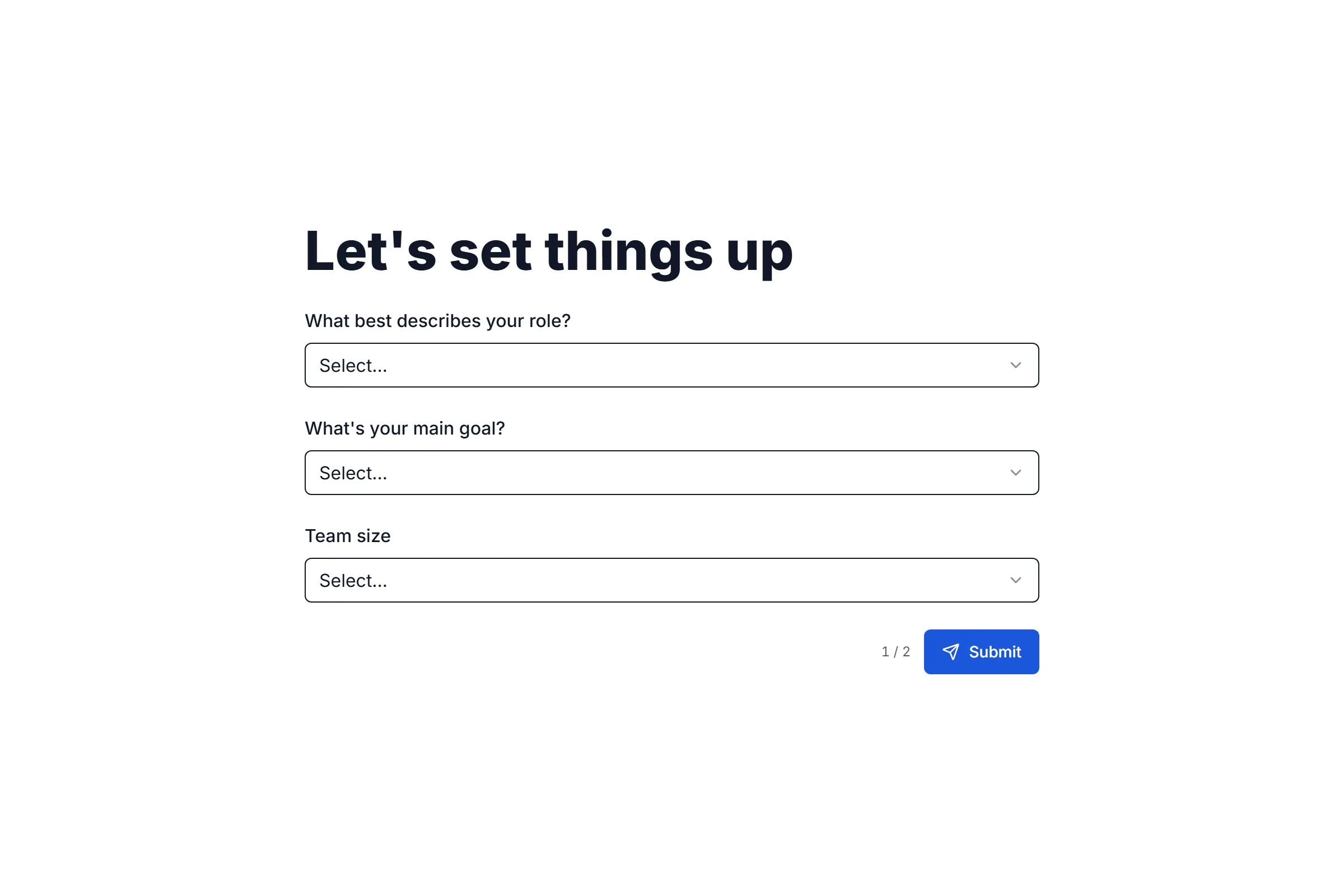 SaaS Onboarding Survey preview