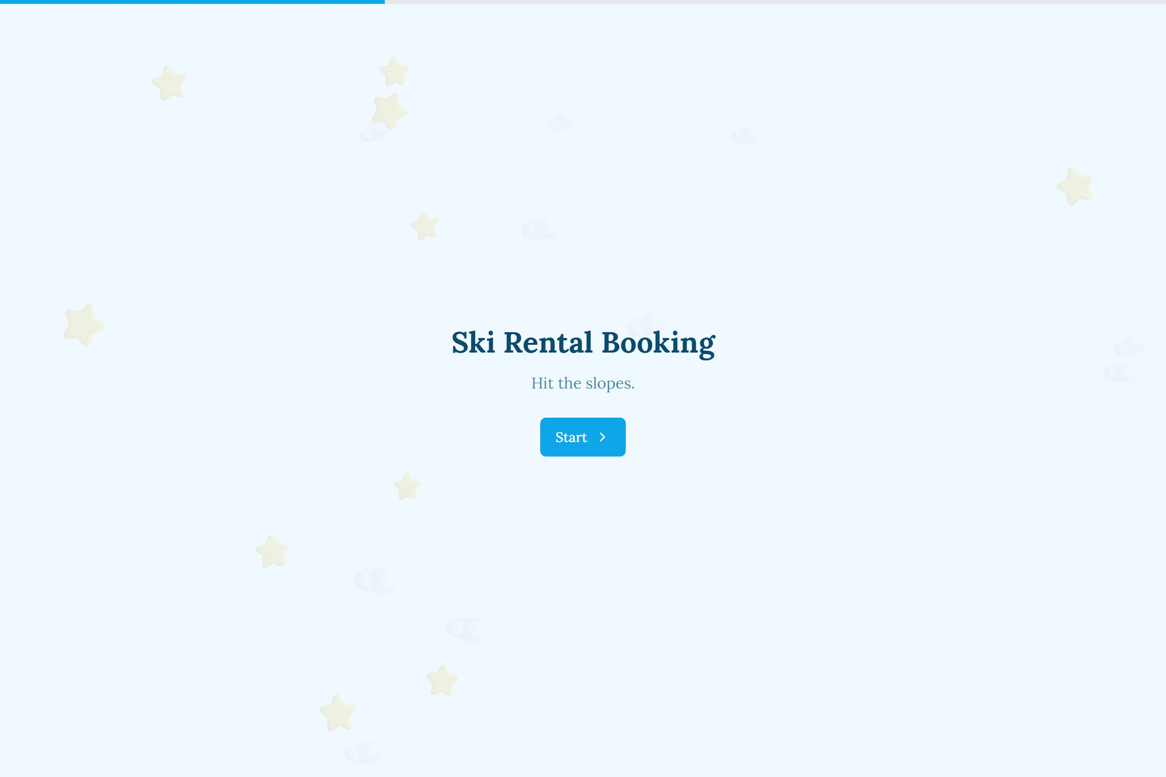 Ski Rental Booking template preview