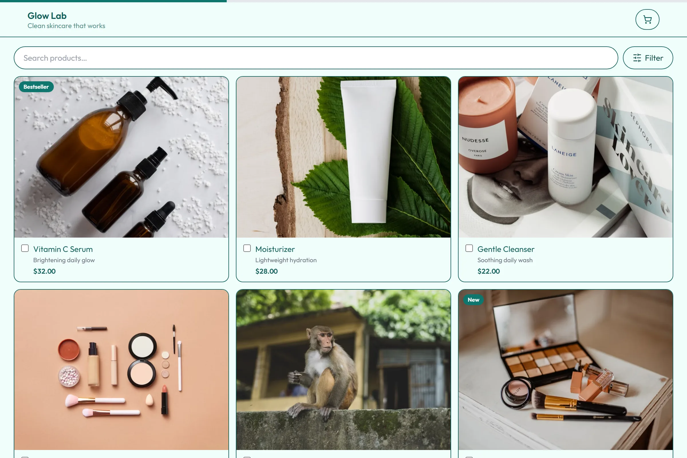Skincare Store template preview