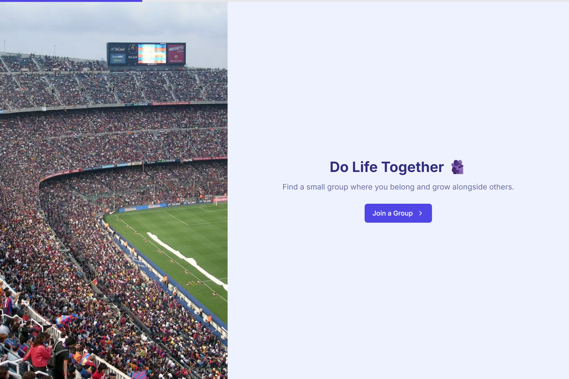 Small Group Signup template preview