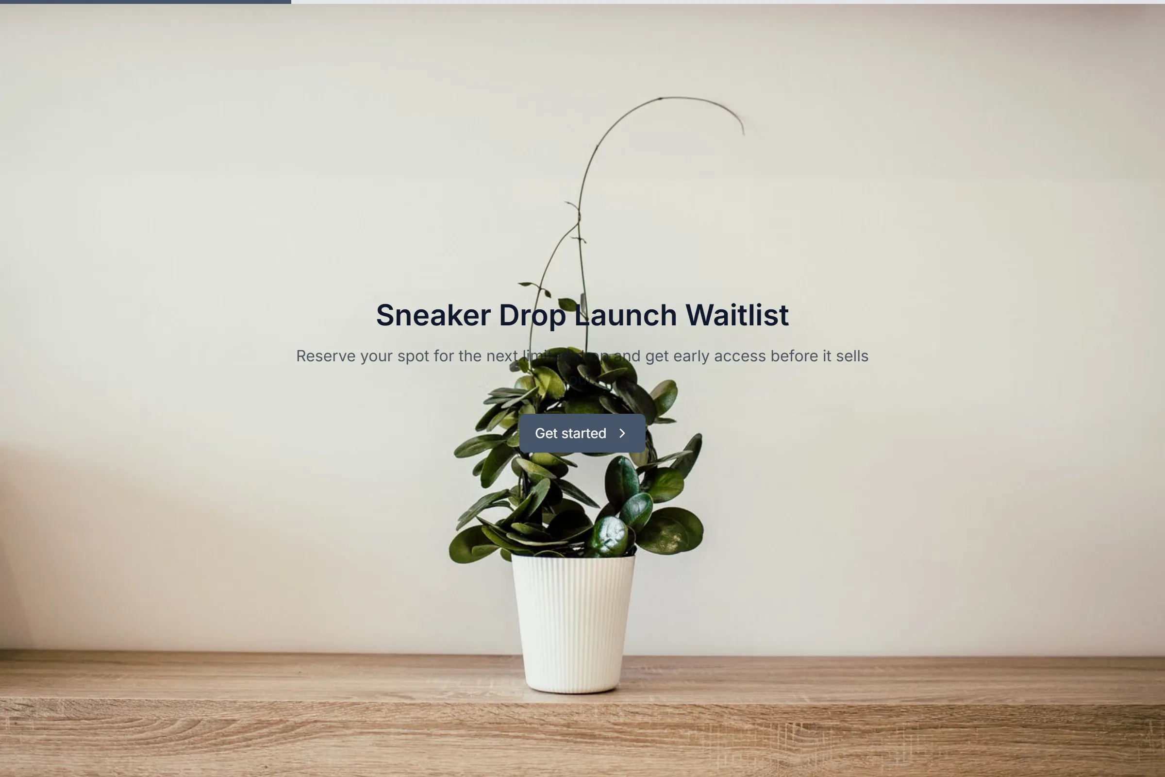 Sneaker Drop Launch Waitlist preview