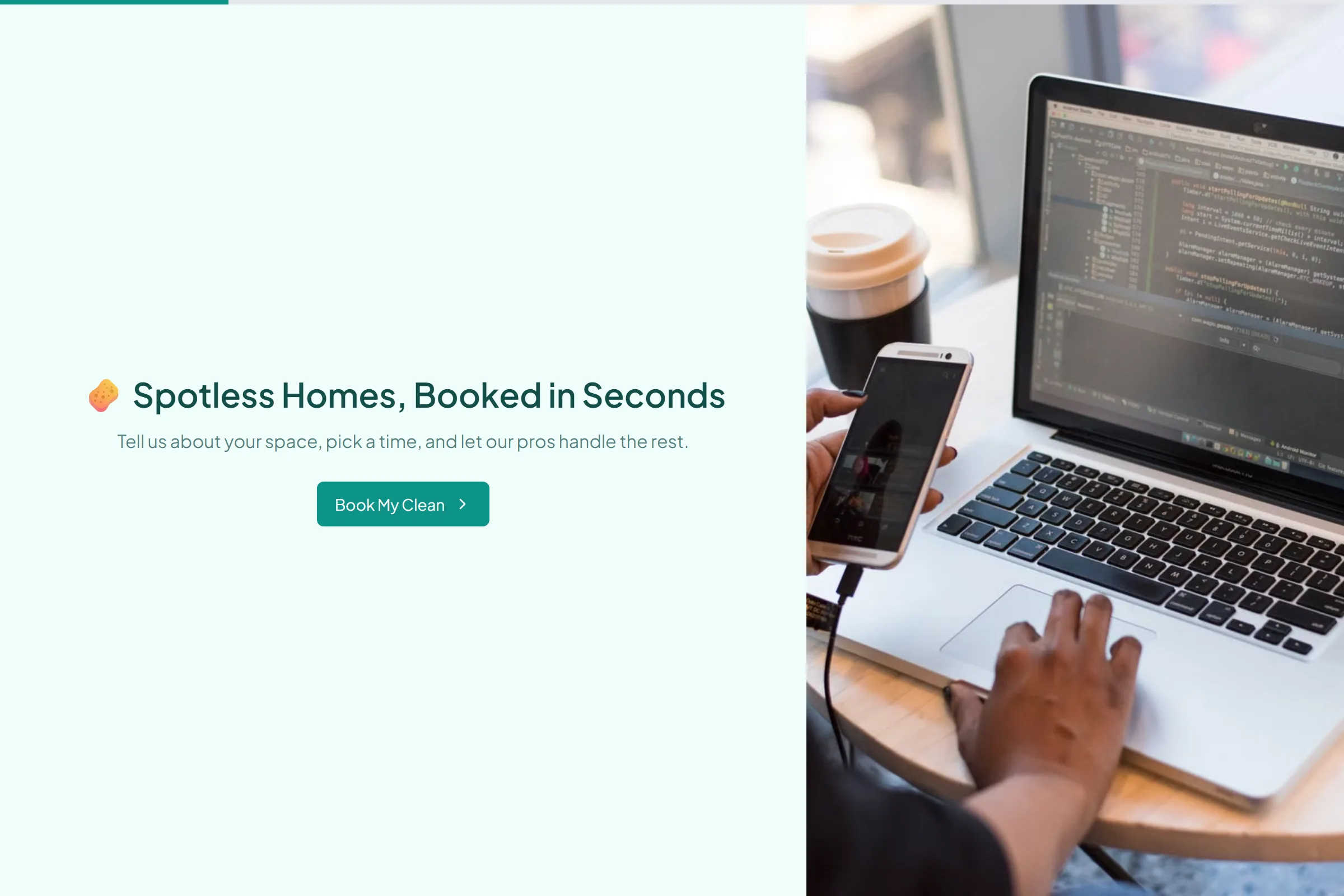 Sparkle Home Cleaning Booking template preview
