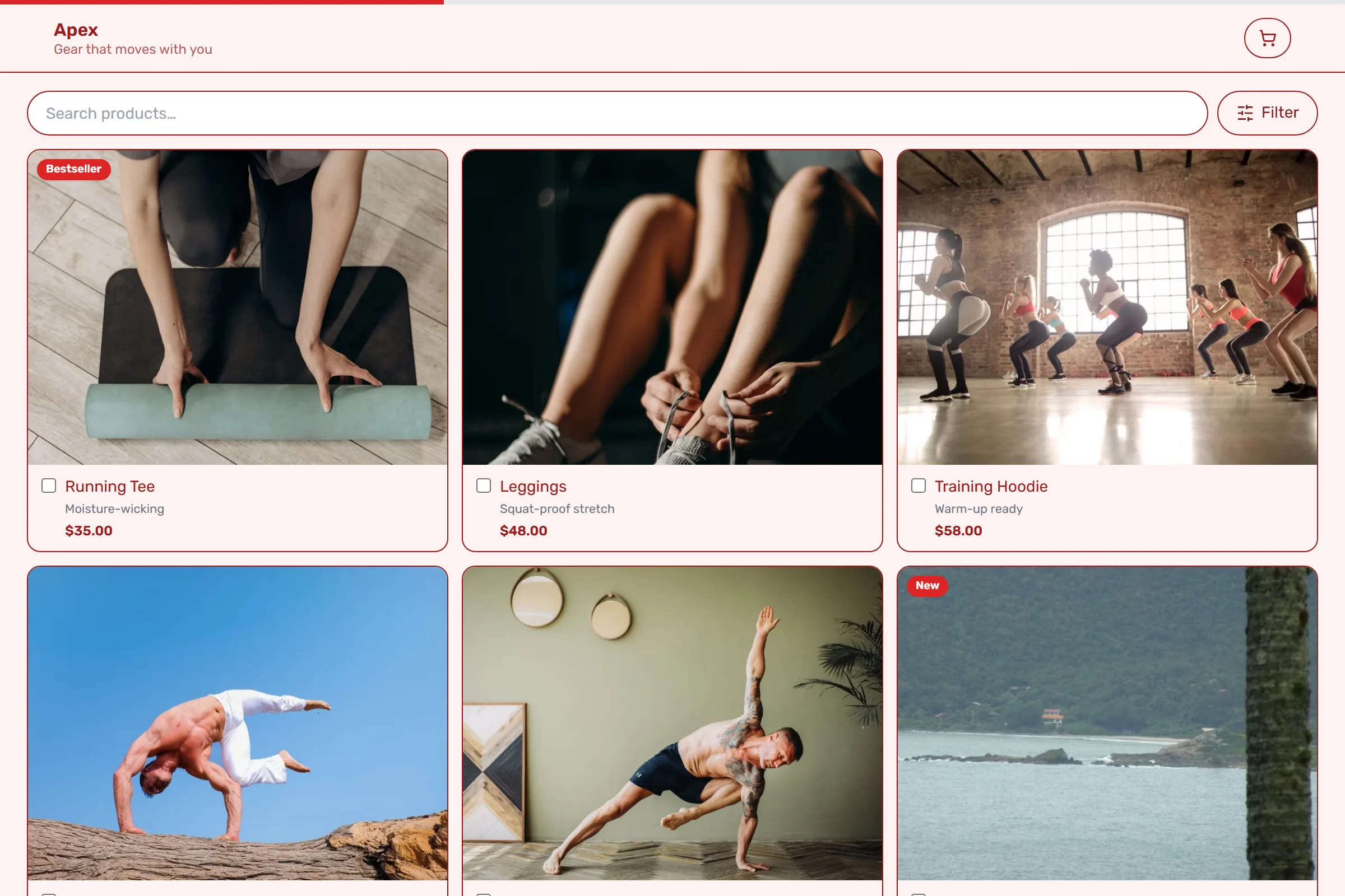 Sportswear Store template preview