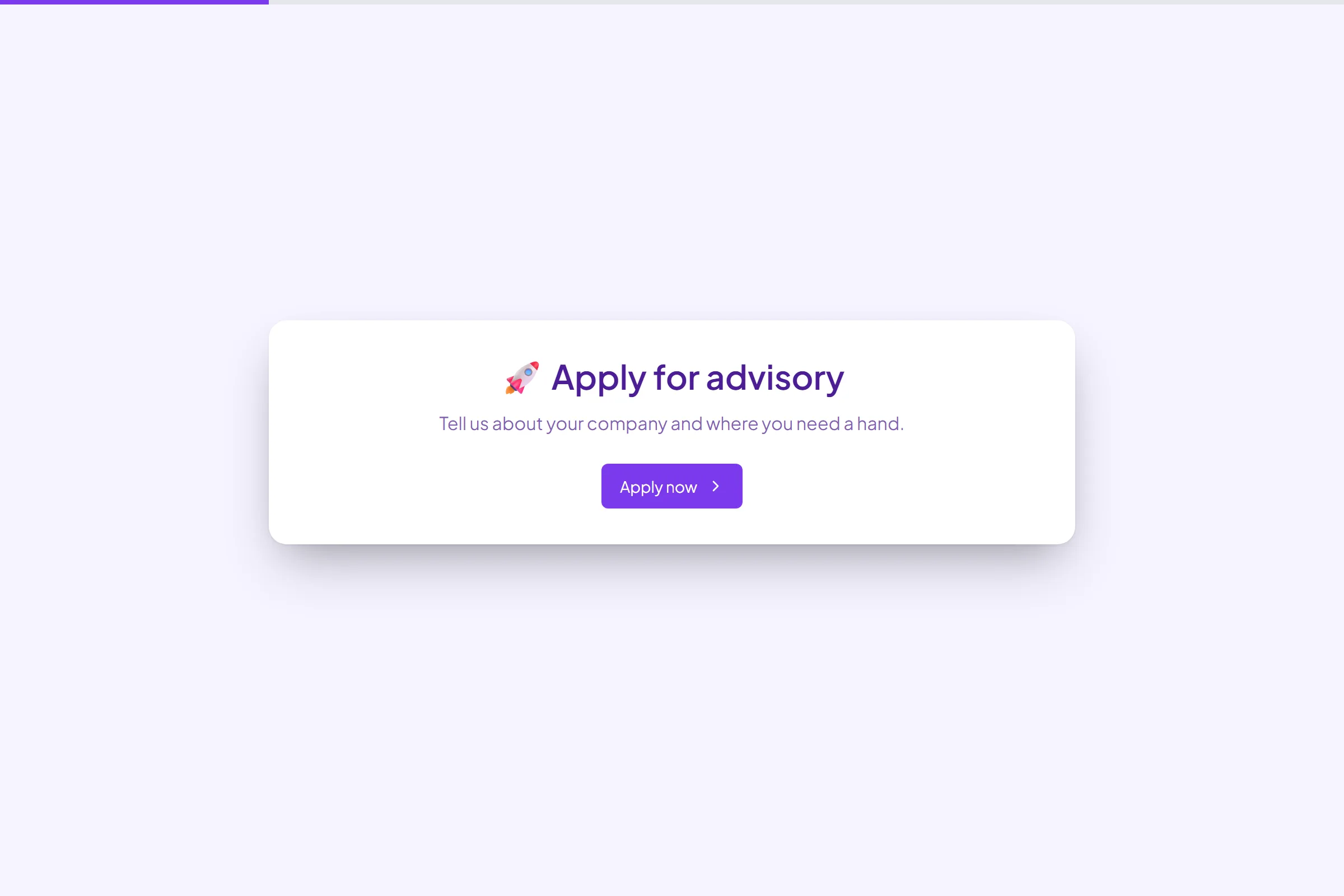 Startup Advisory Application template preview