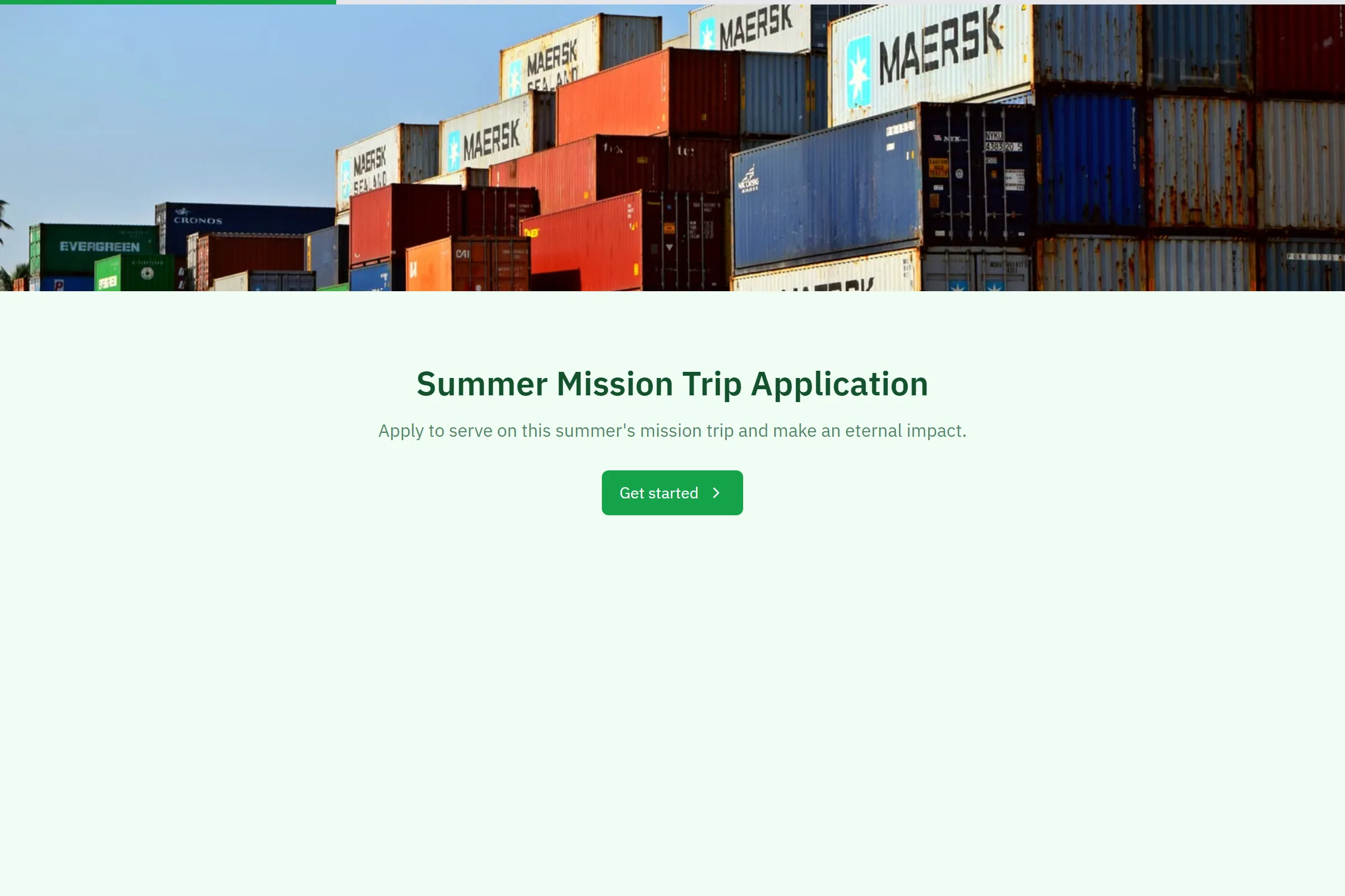 Summer Mission Trip Application template preview