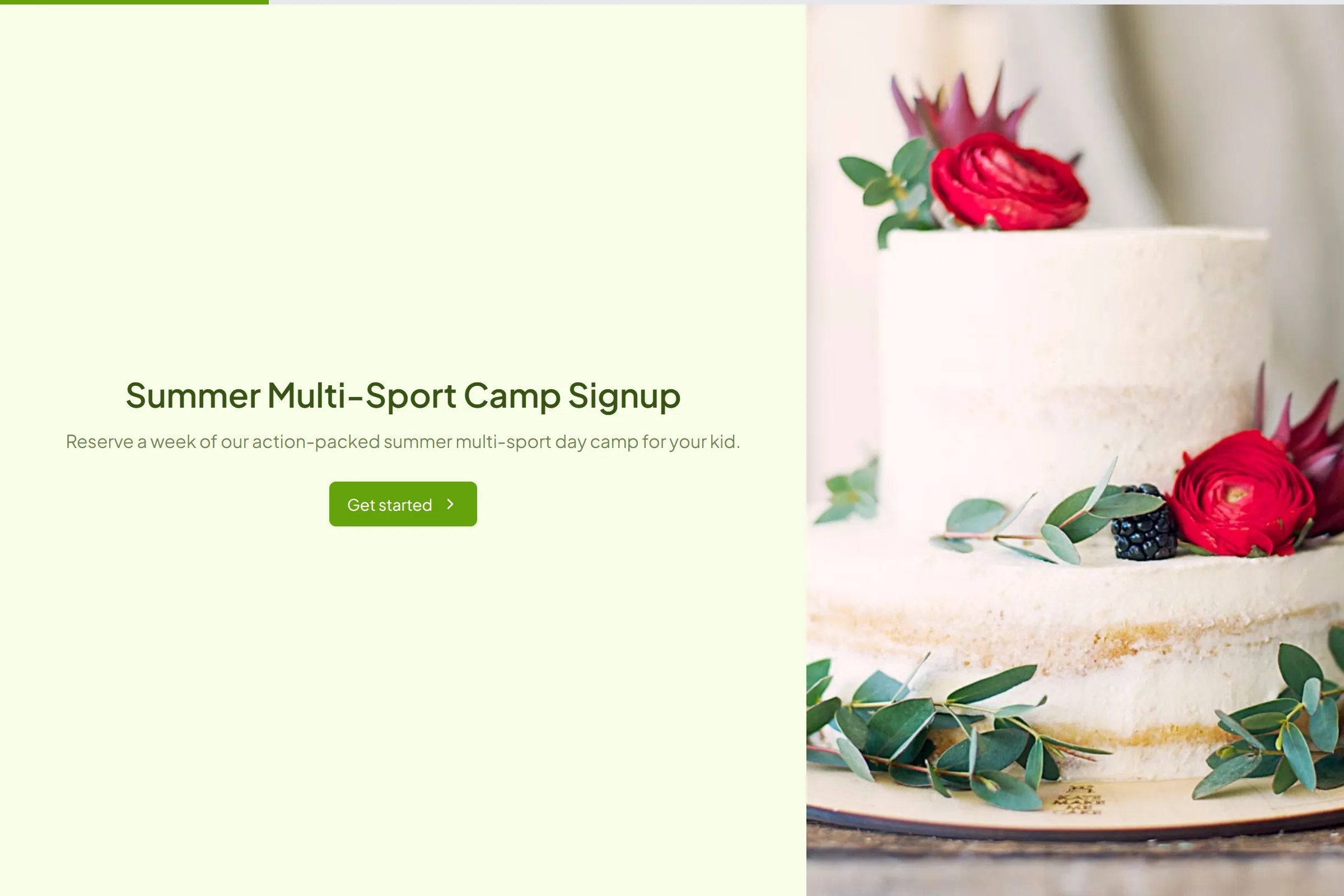 Summer Multi-Sport Camp Signup template preview