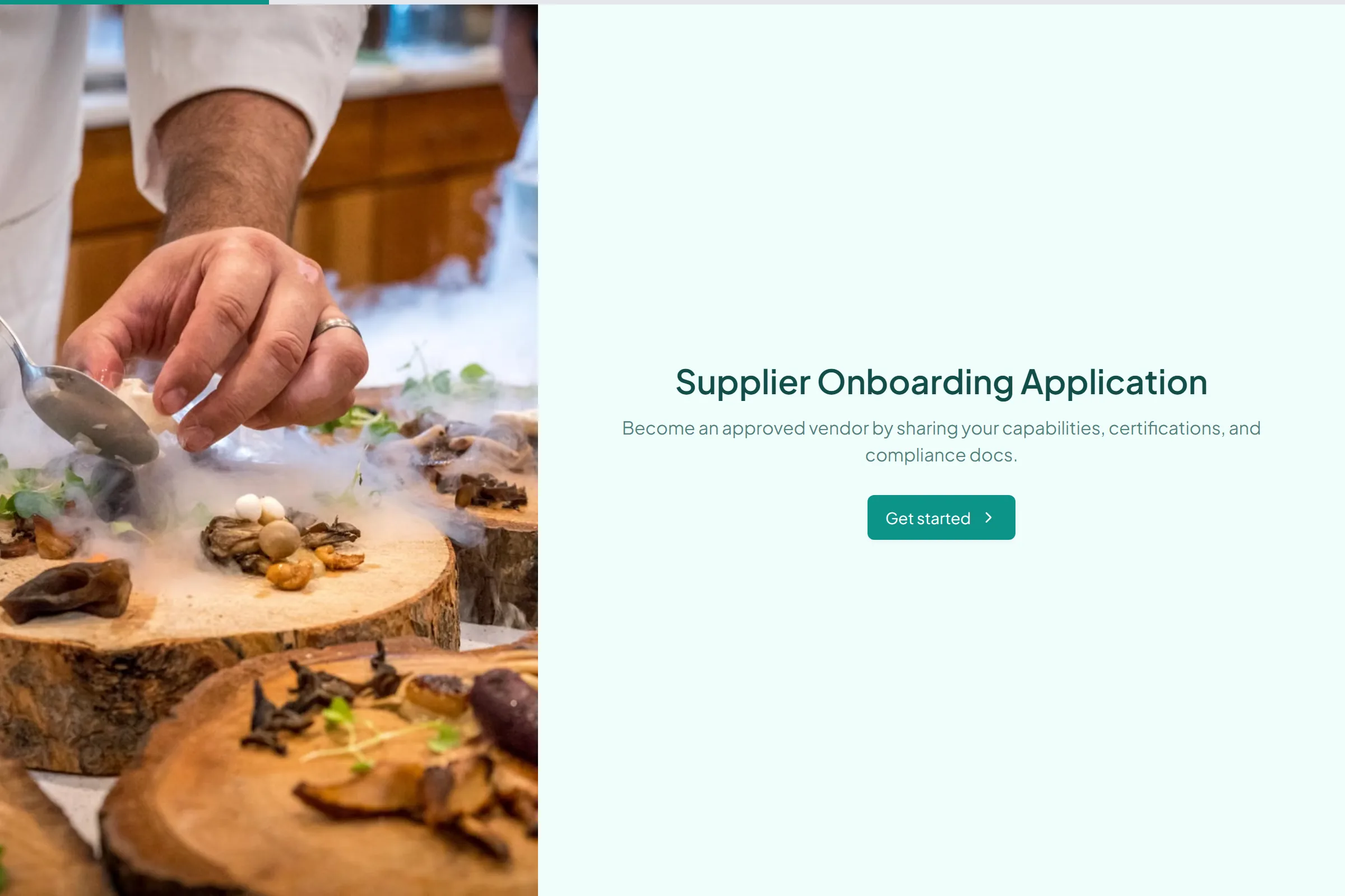 Supplier Onboarding Application preview