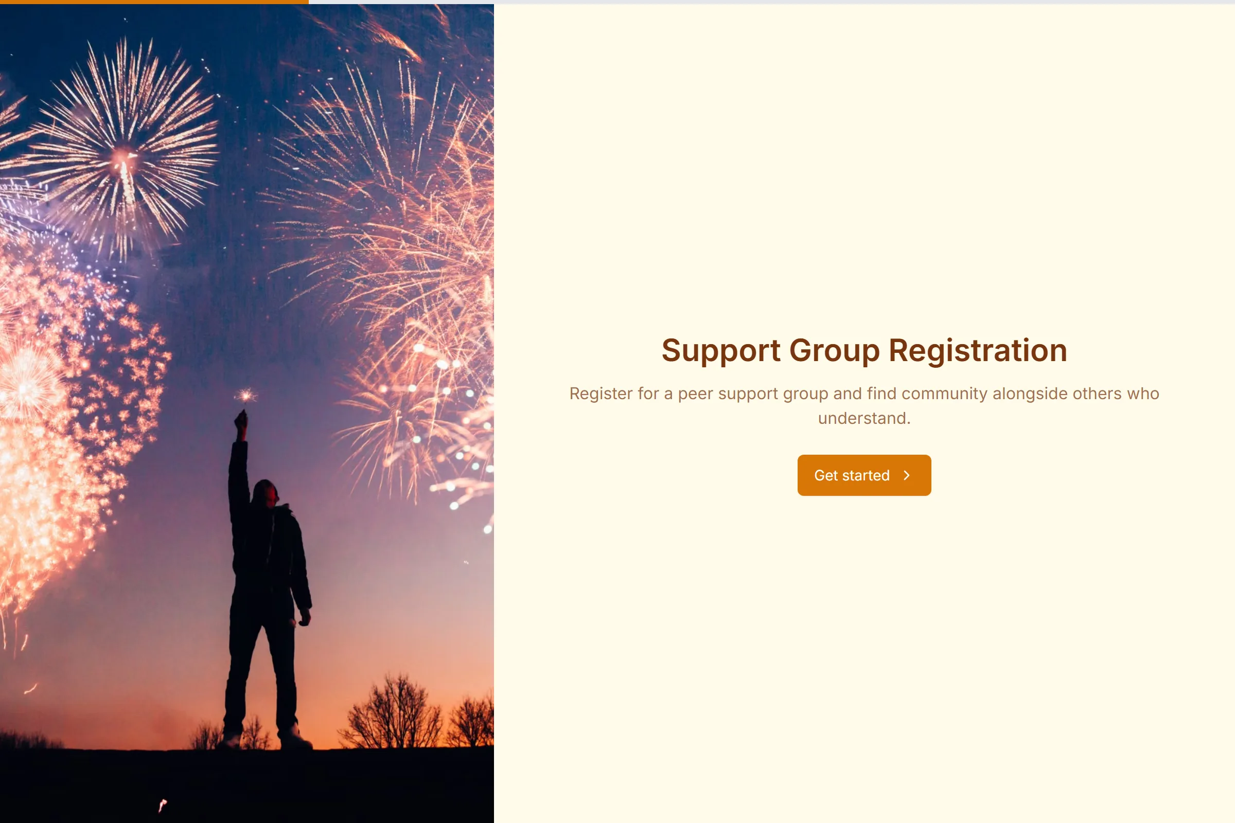 Support Group Registration template preview