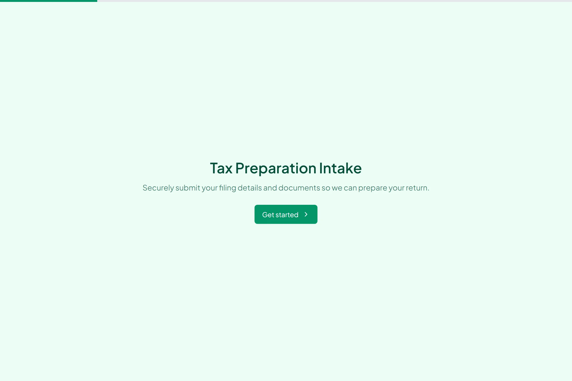Tax Preparation Intake preview
