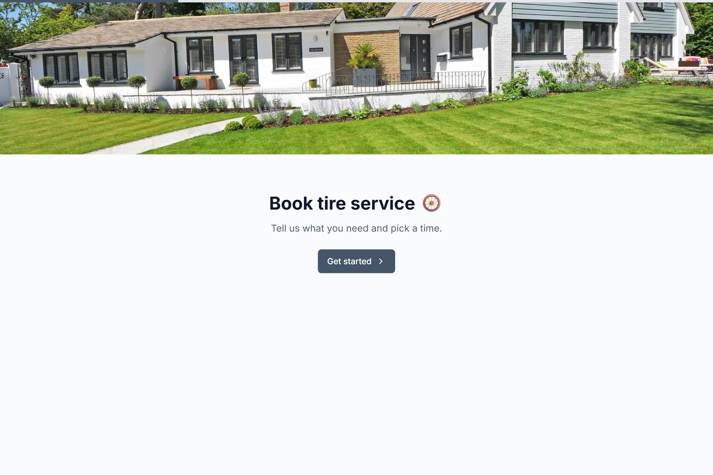 Tire Service Booking template preview