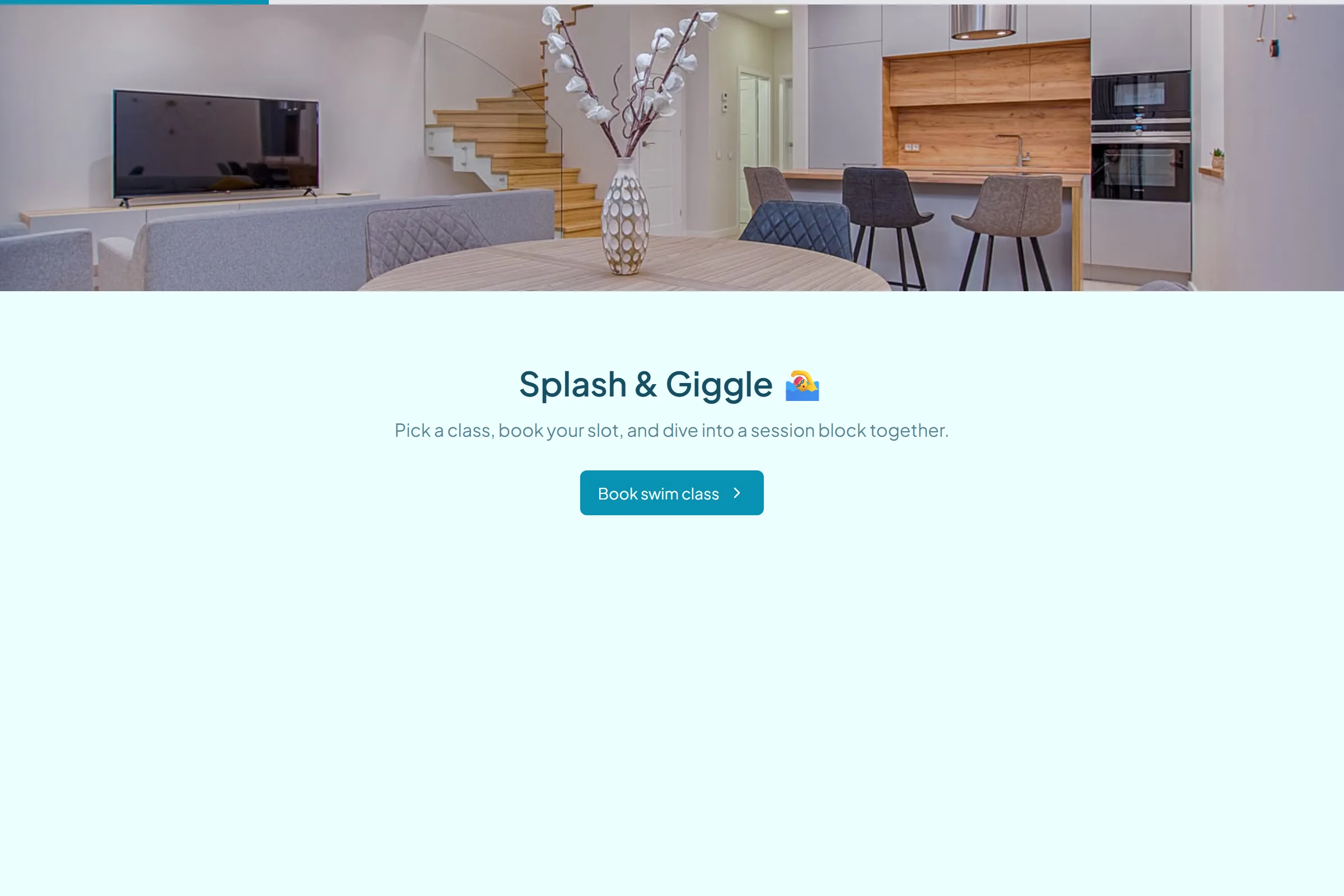 Toddler Swim Class Booking template preview