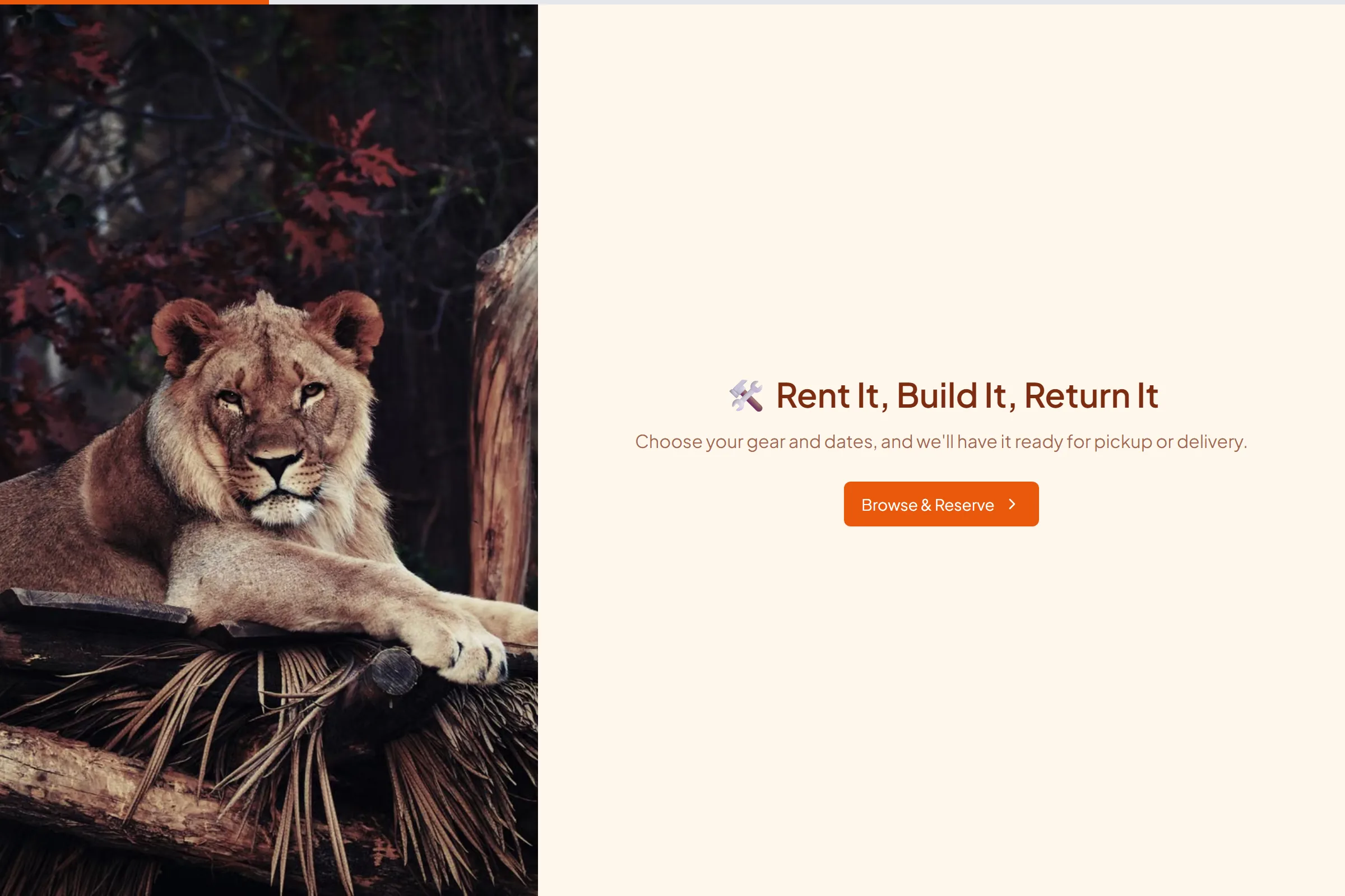 ToolShare Equipment Rental template preview