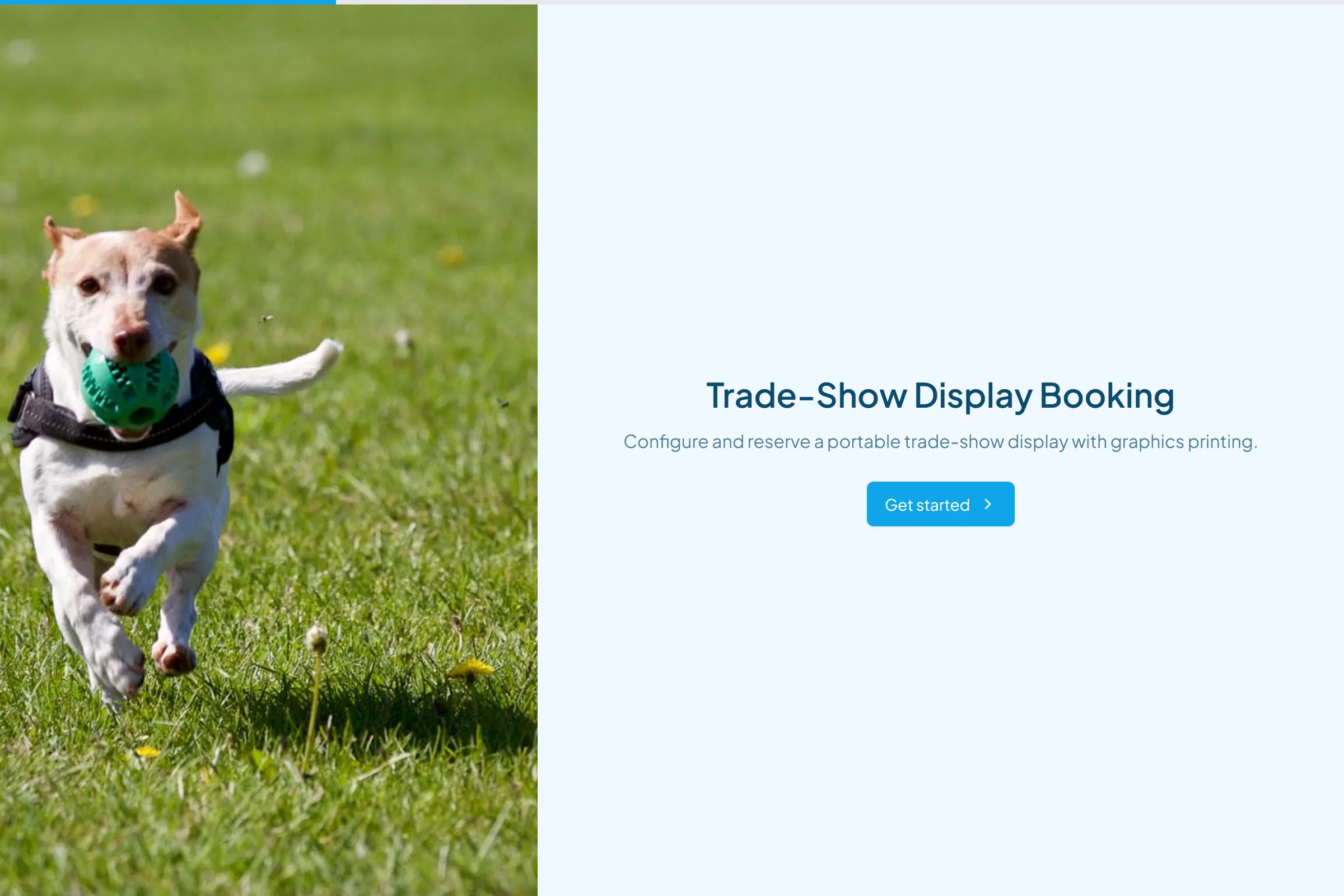 Trade-Show Display Booking template preview