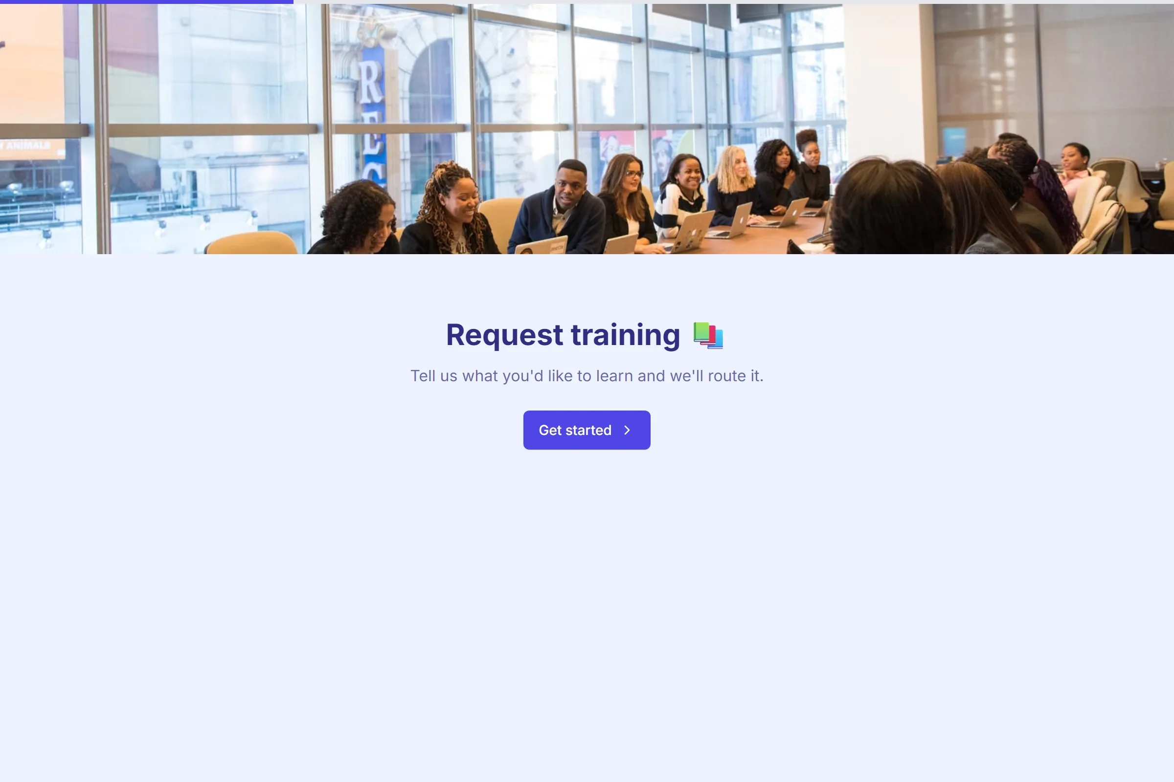 Training Request template preview