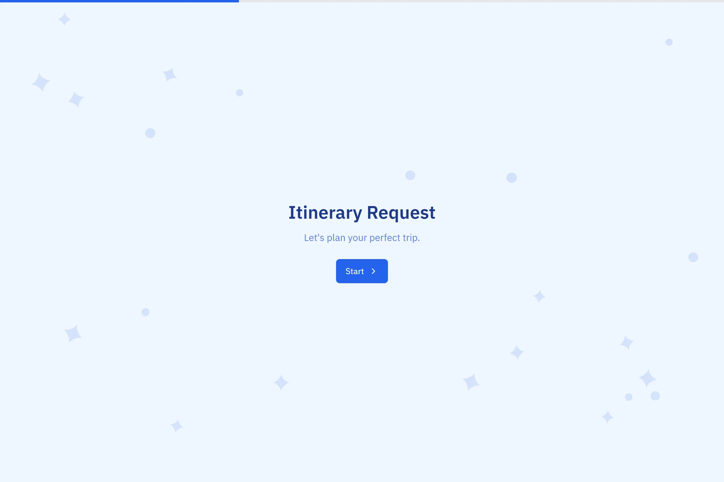 Itinerary Request template preview