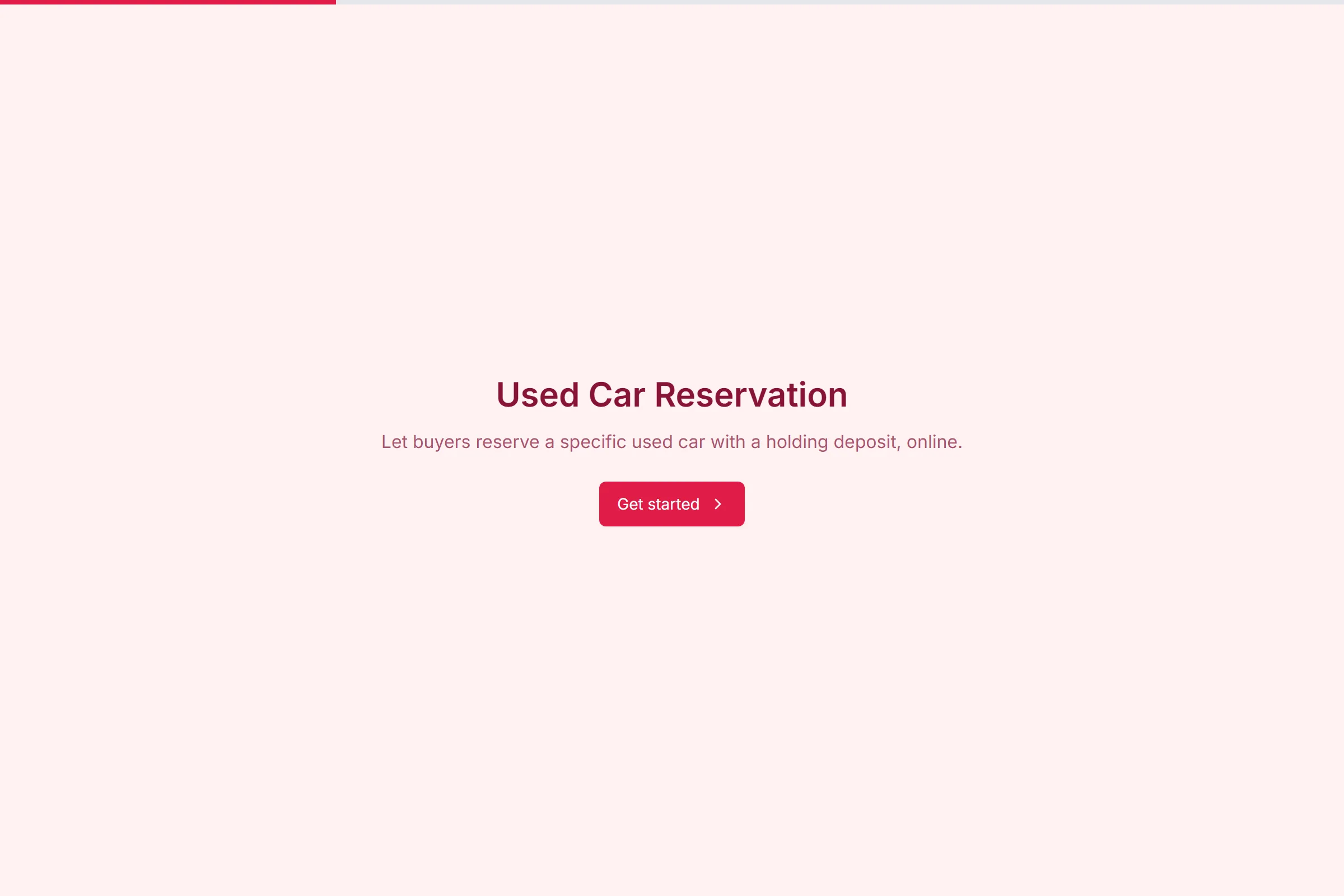 Used Car Reservation template preview