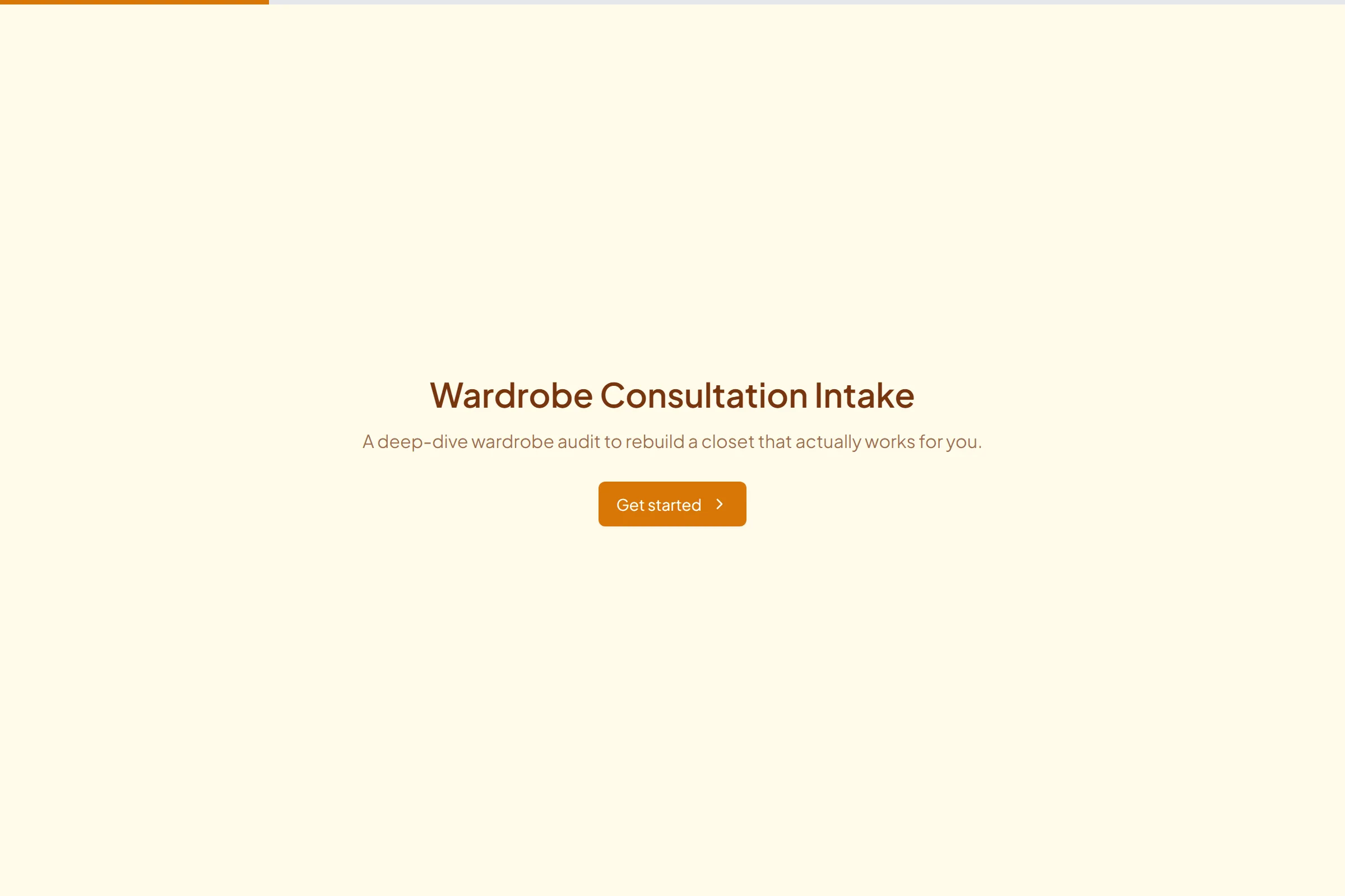 Wardrobe Consultation Intake template preview