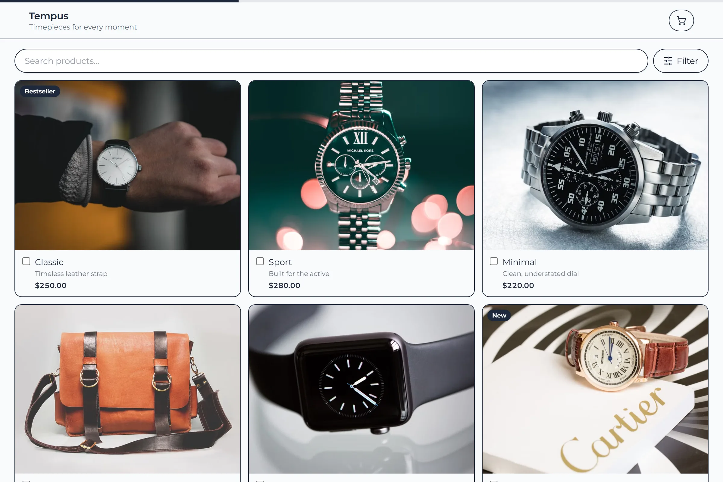 Watch Store template preview