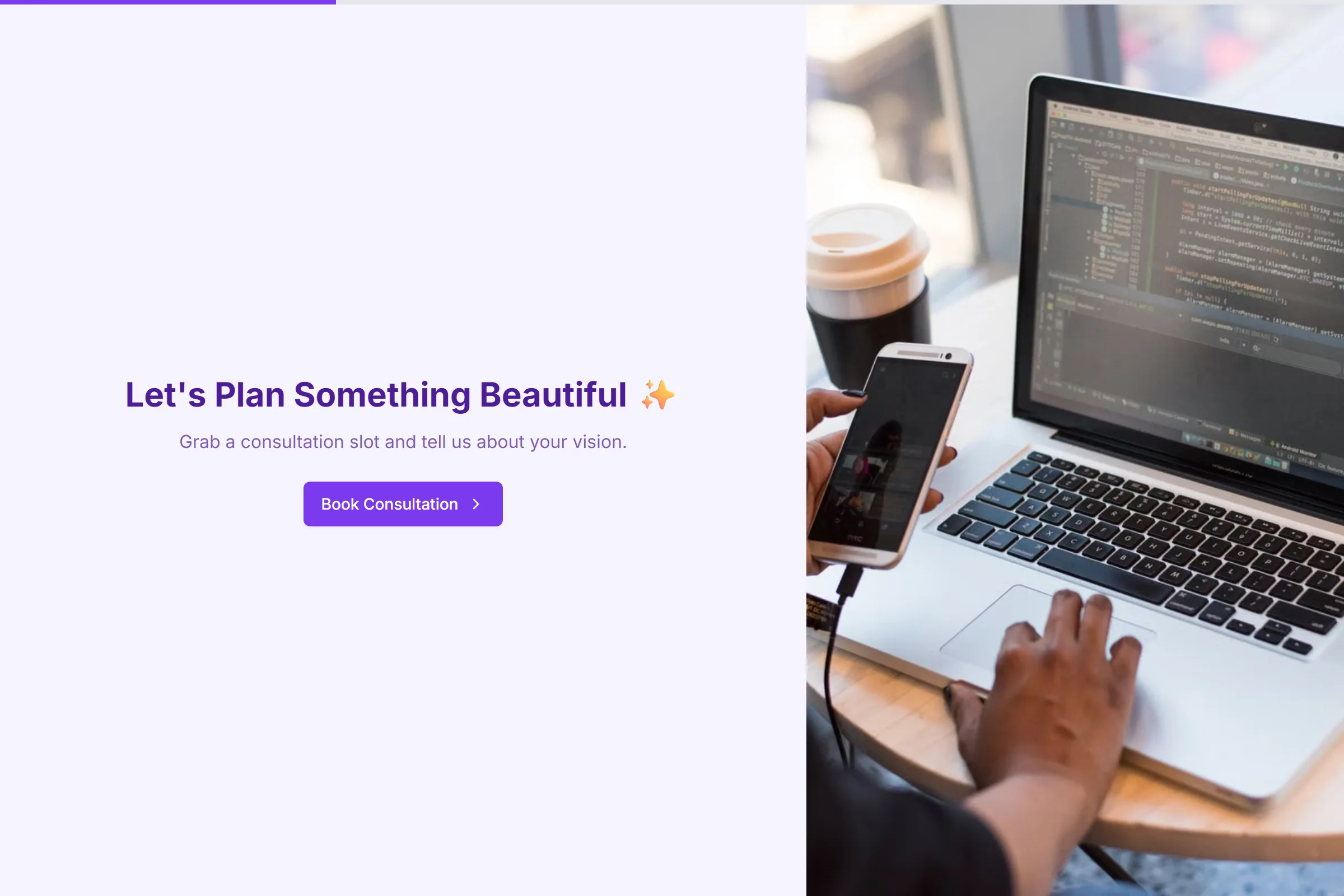 Wedding Planner Consultation template preview