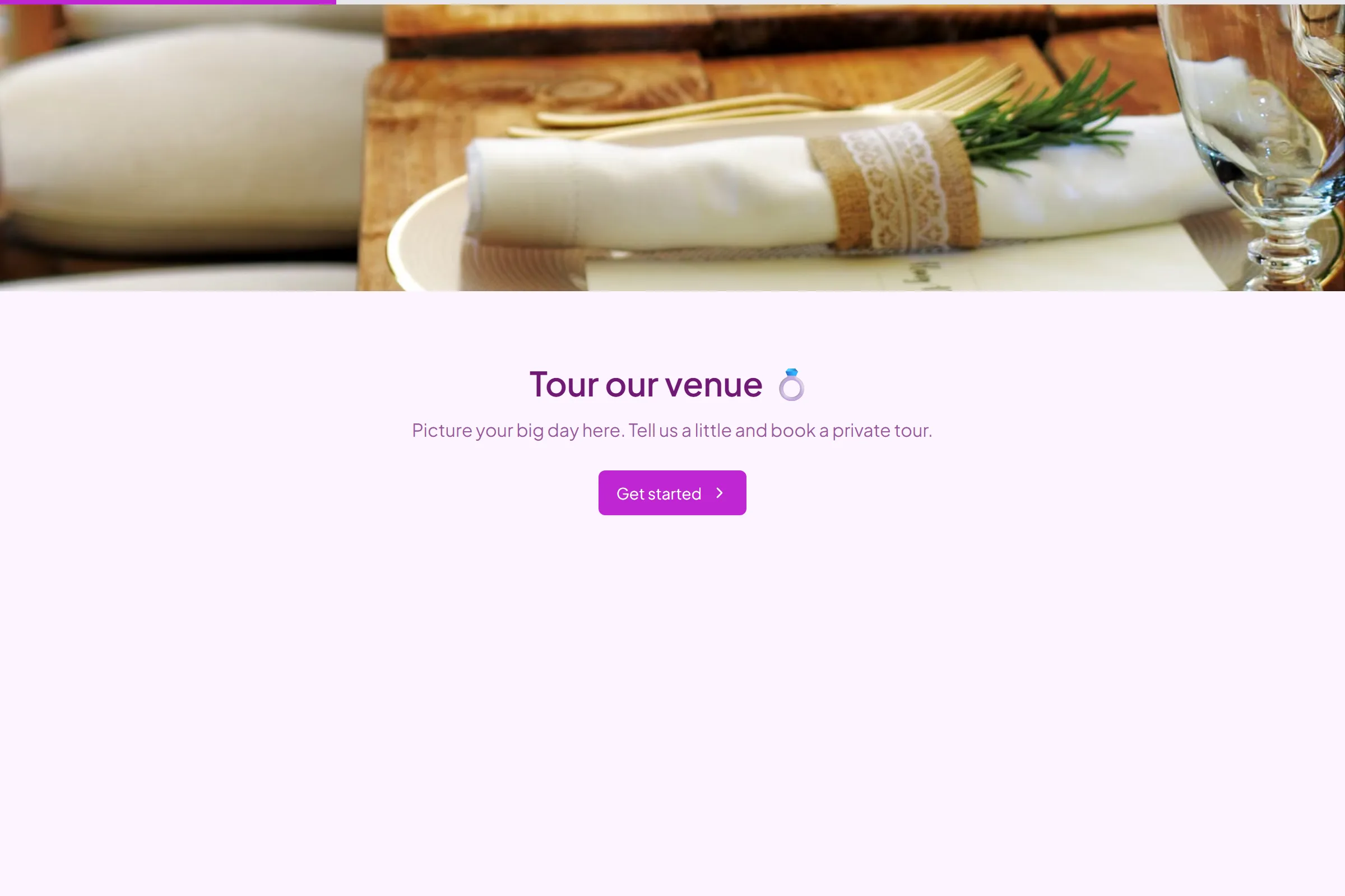 Wedding Venue Tour Booking template preview