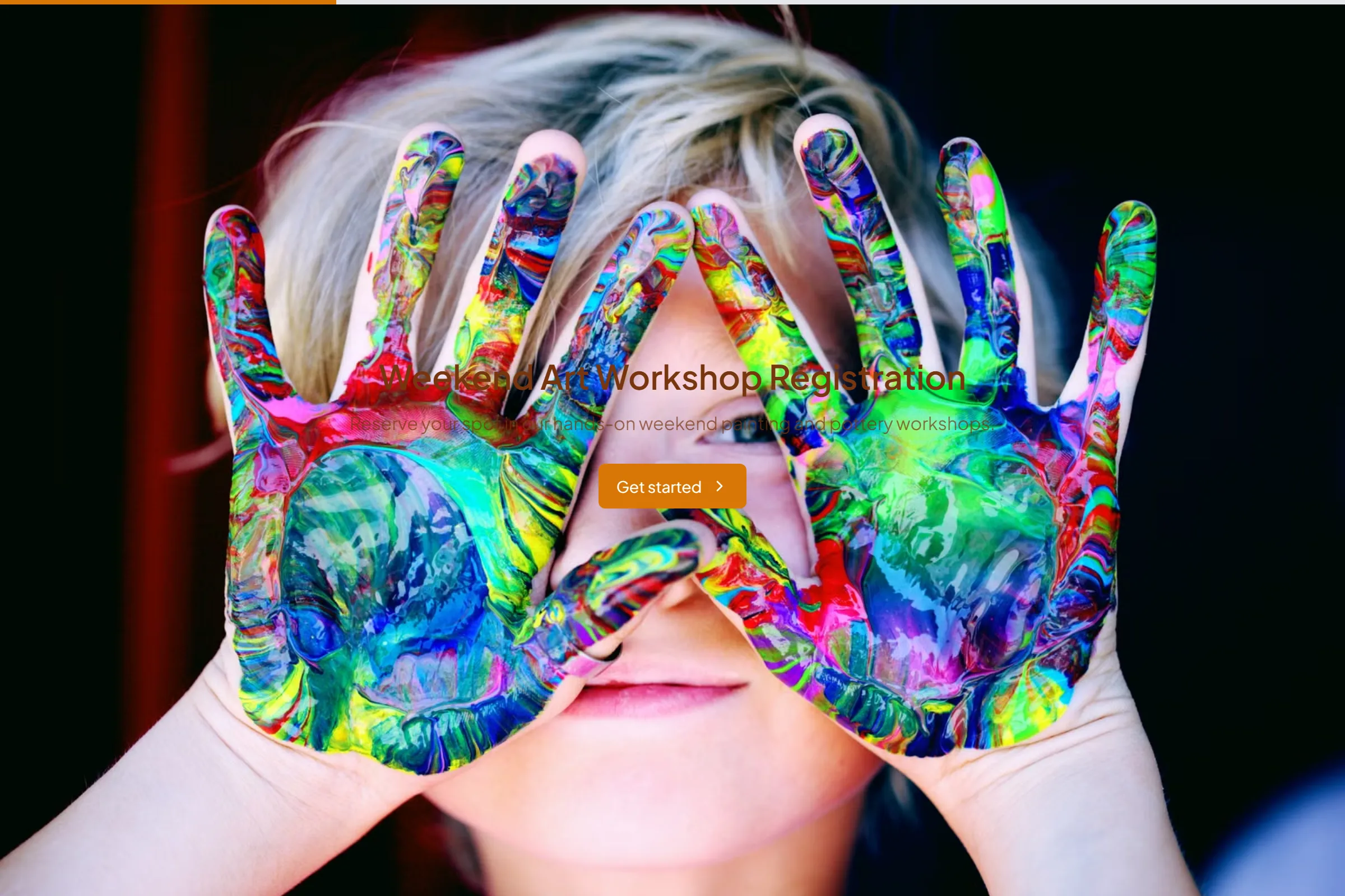 Weekend Art Workshop Registration template preview