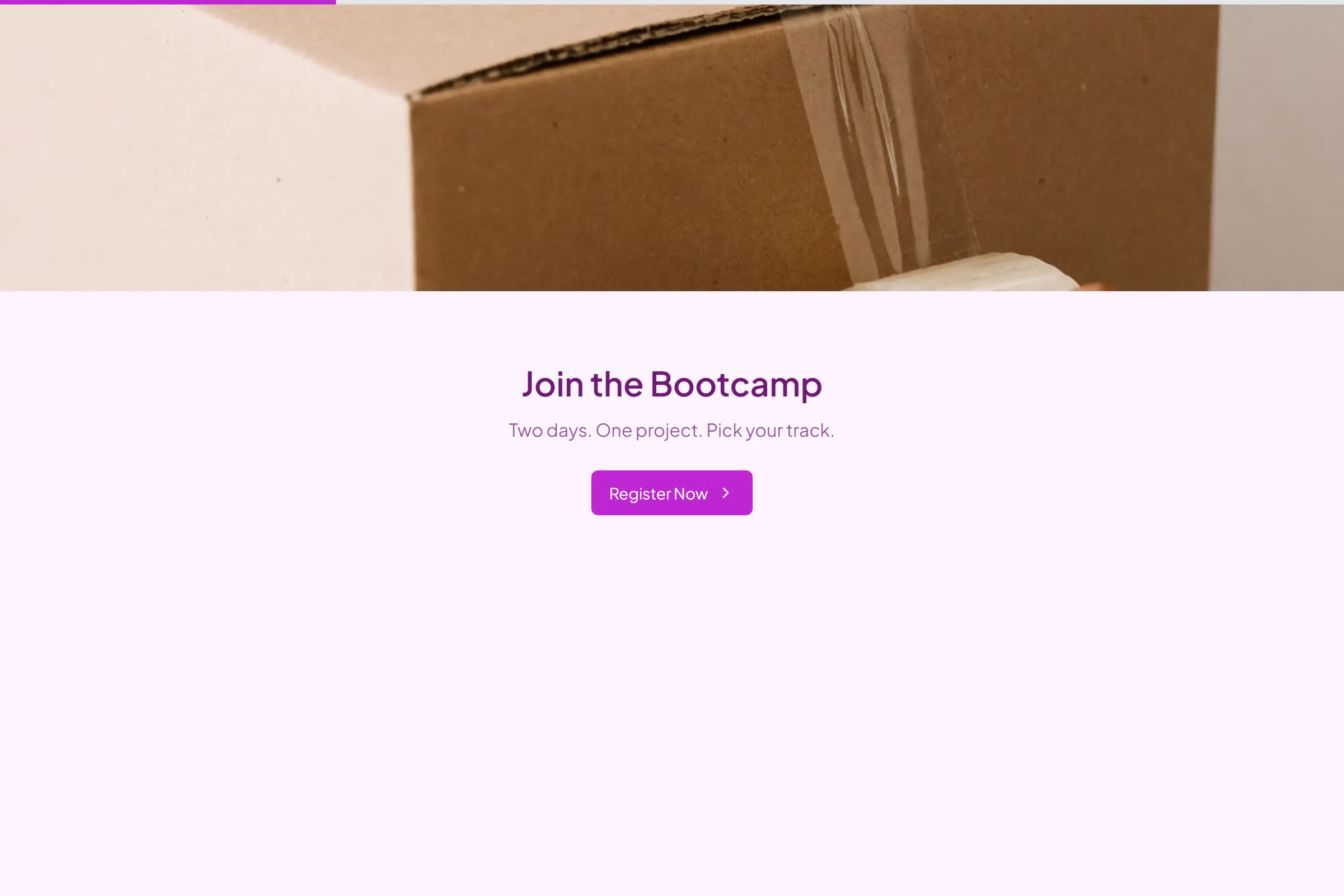 Weekend Coding Bootcamp Registration template preview