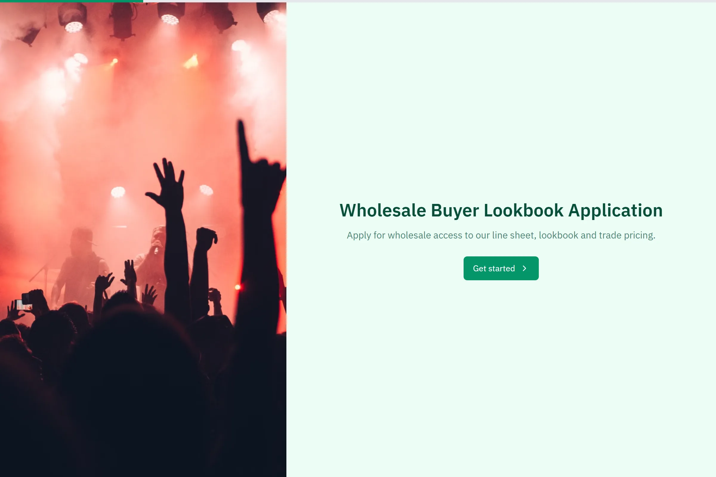 Wholesale Buyer Lookbook Application template preview